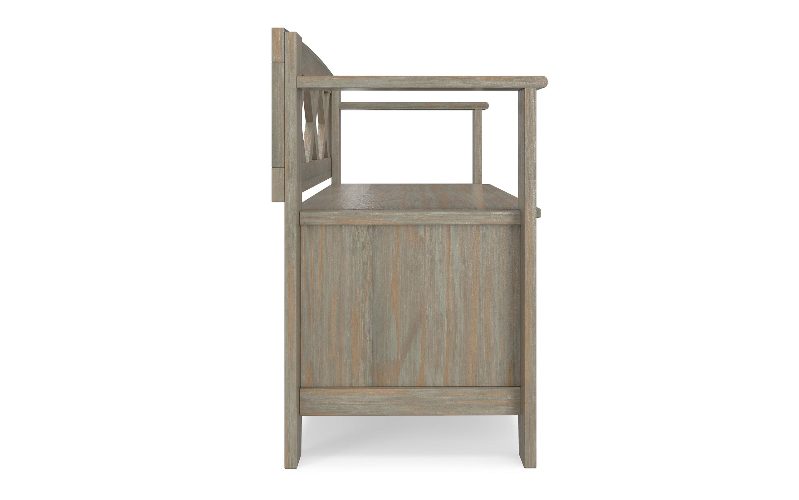 Distressed Grey | Amherst Small Entryway Storage Bench