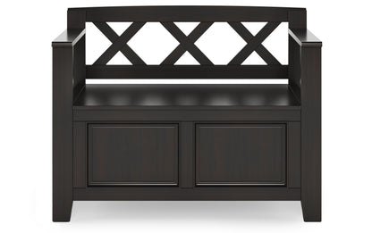 Hickory Brown | Amherst Small Entryway Storage Bench