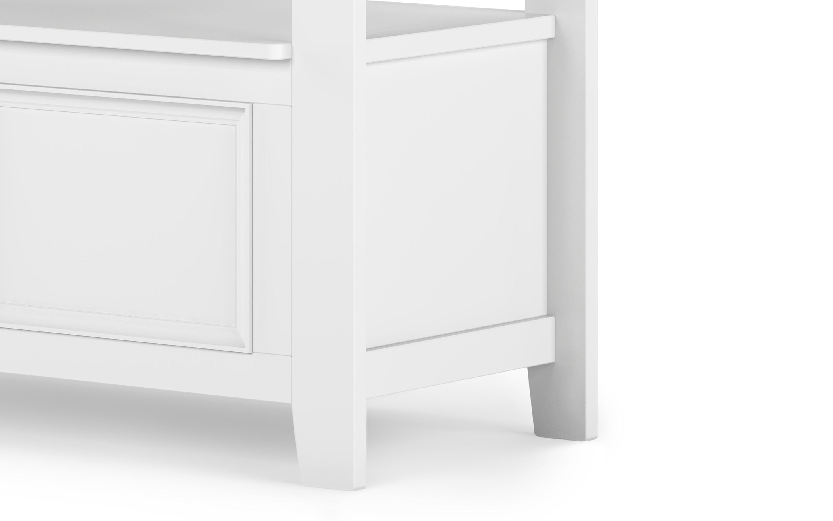 White | Amherst Small Entryway Storage Bench