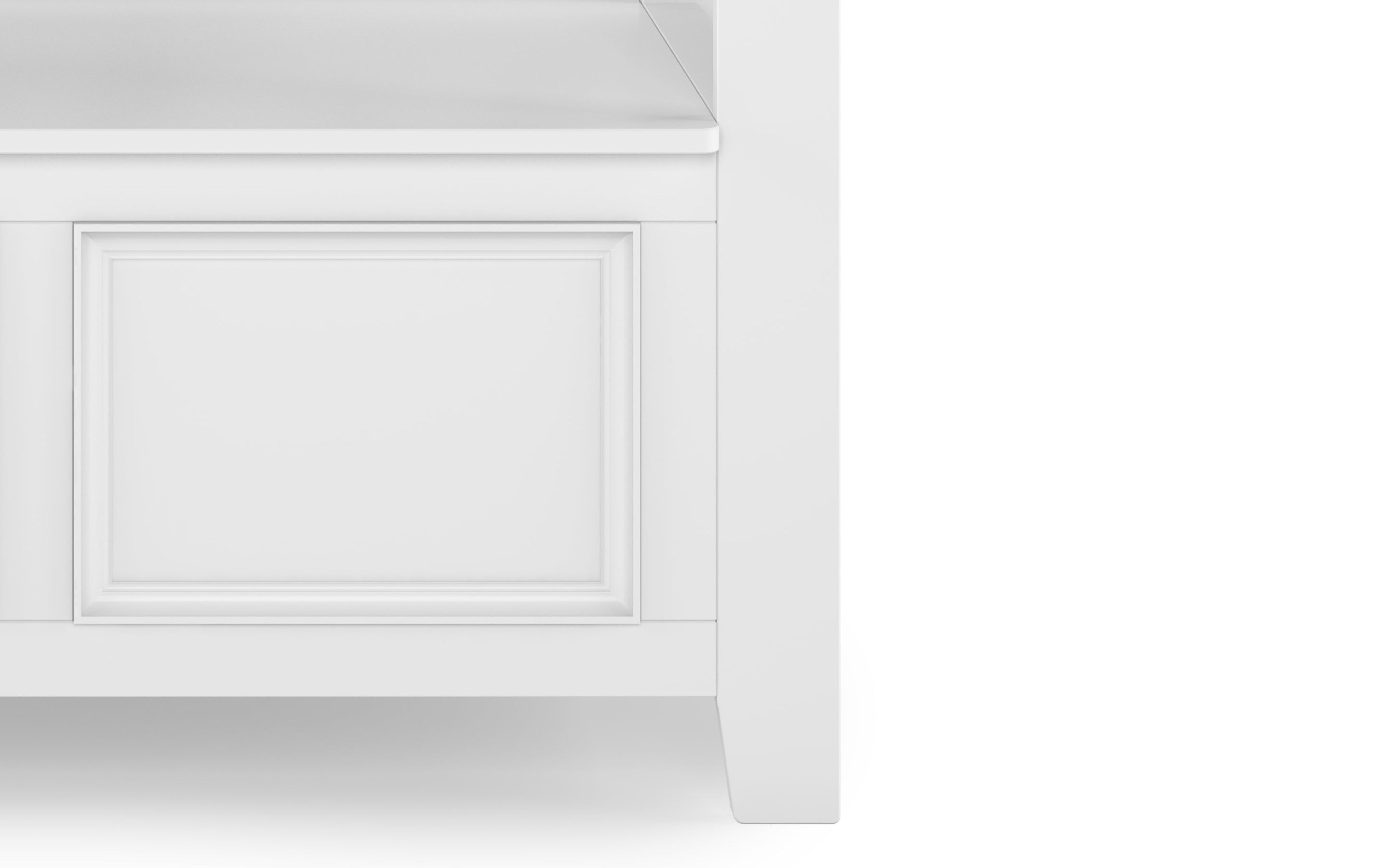 White | Amherst Small Entryway Storage Bench