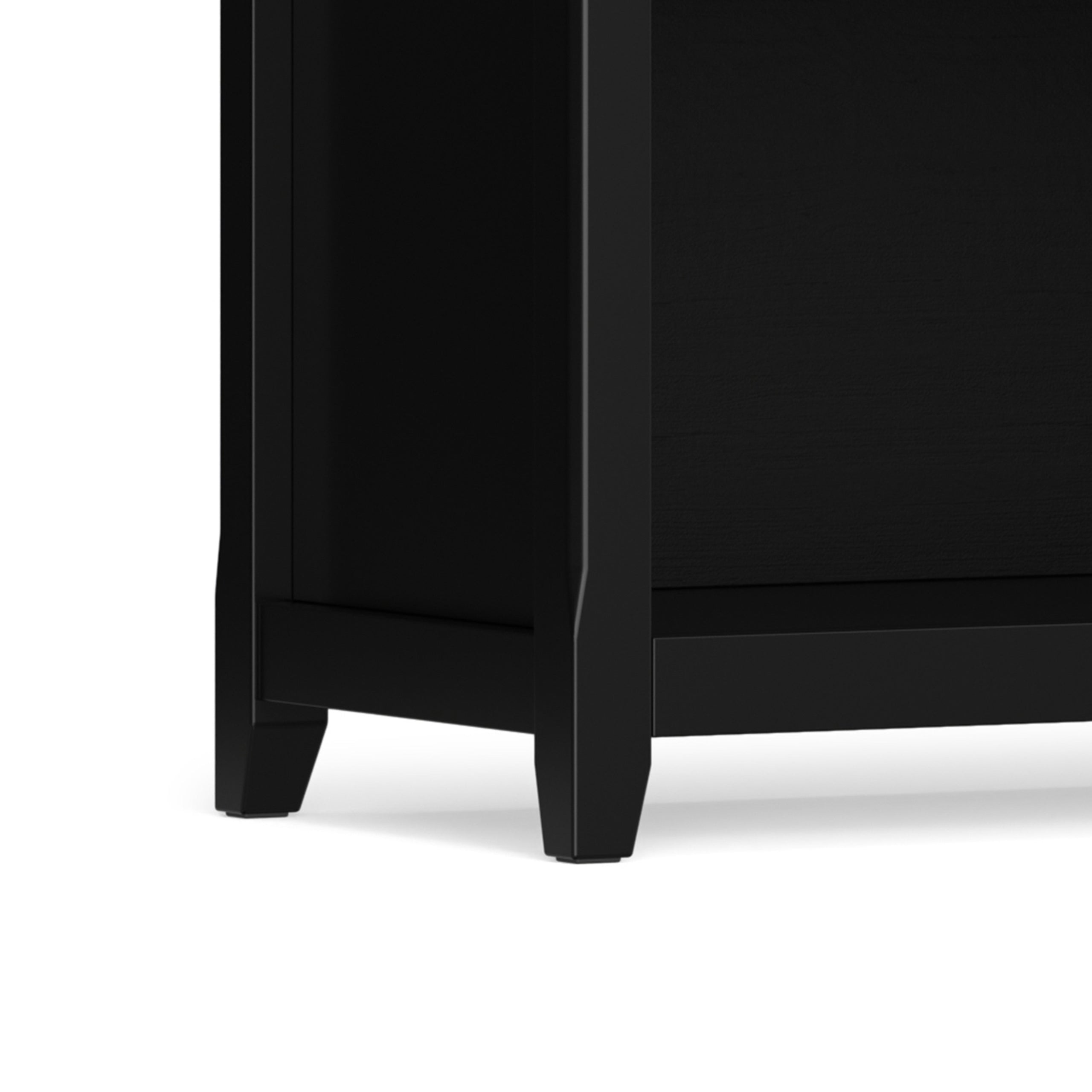 Black | Amherst Low 4 Shelf Bookcase