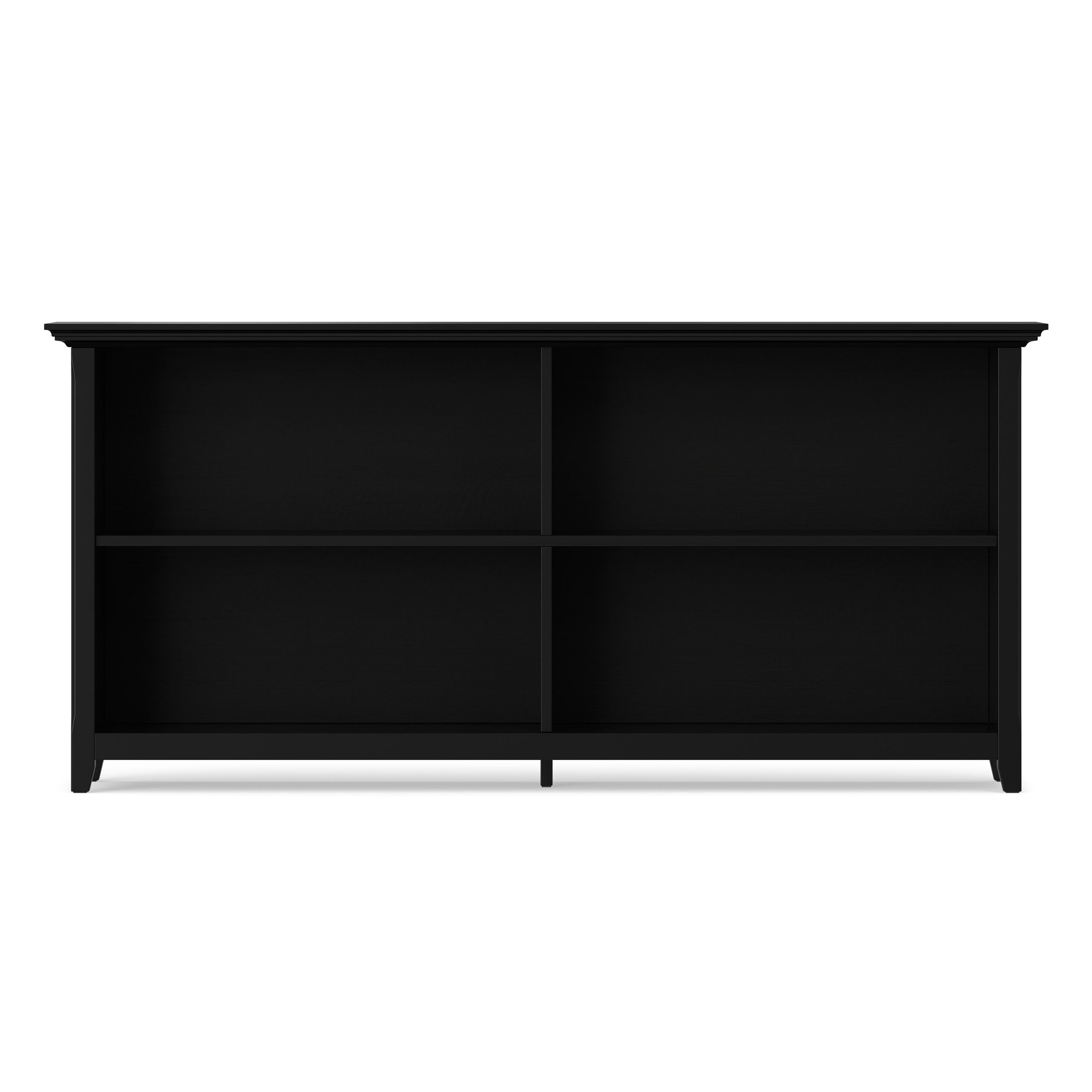 Black | Amherst Low 4 Shelf Bookcase