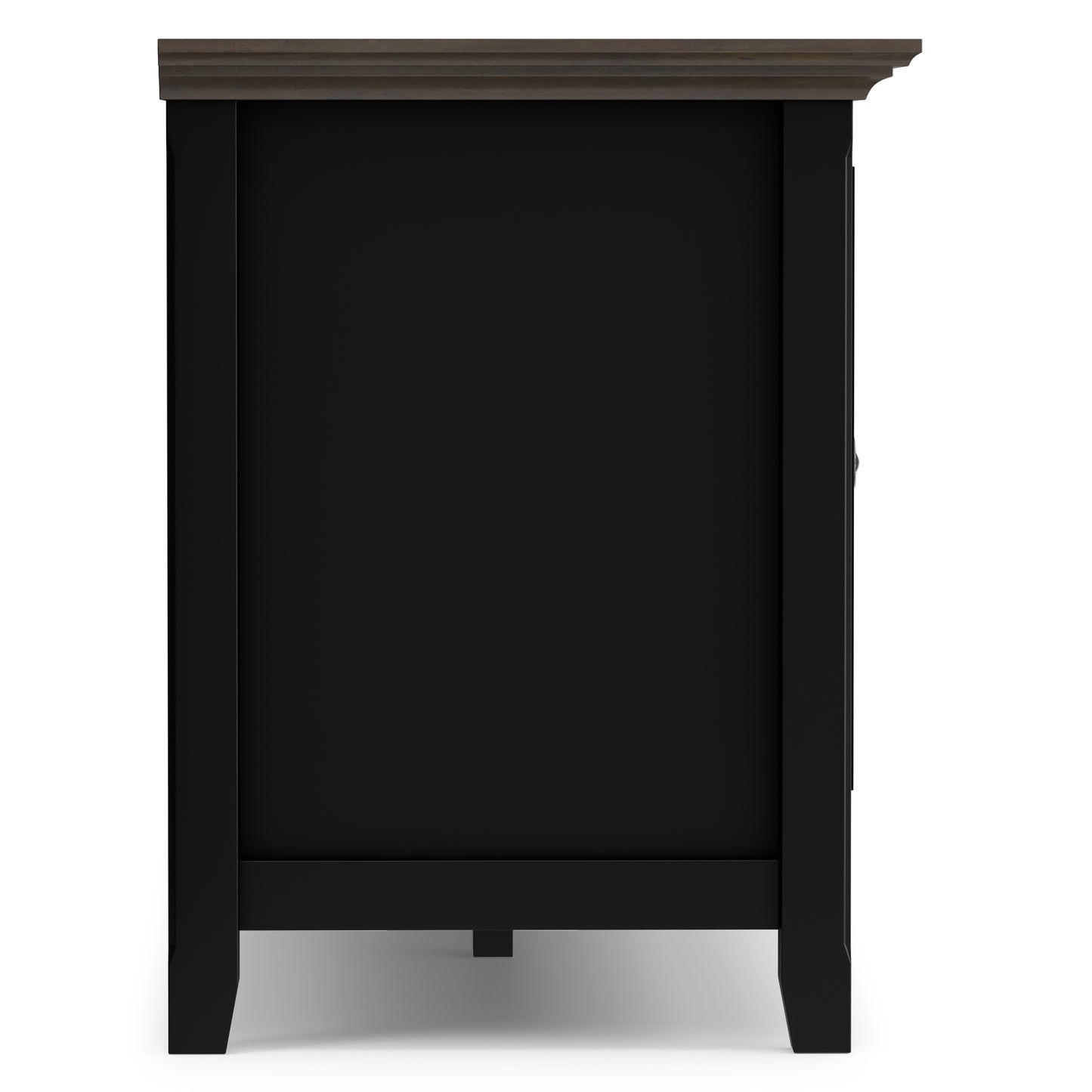 Black/Smoky Brown | Amherst 72 inch Wide TV Media Stand