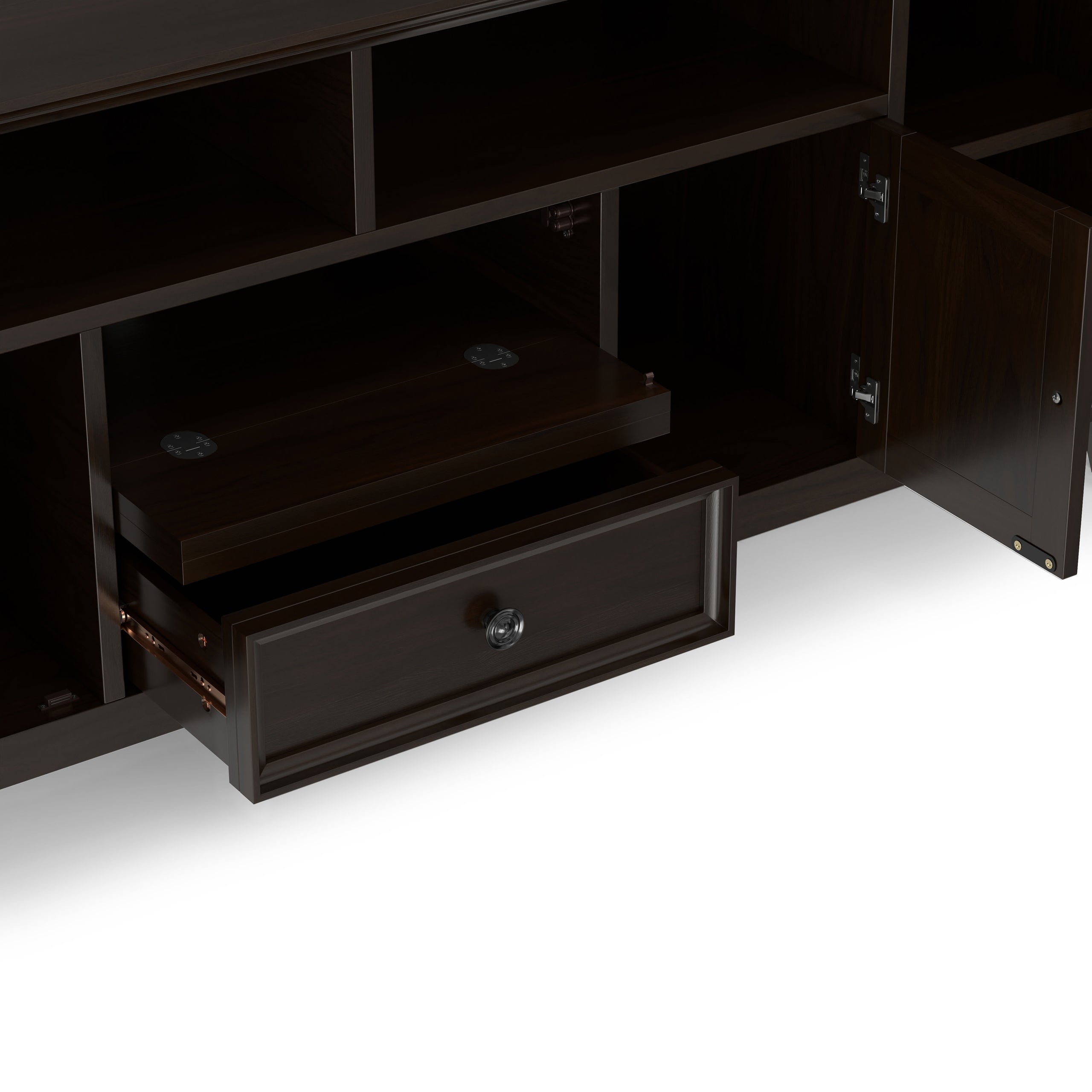 Brunette Brown | Amherst 72 inch Wide TV Media Stand