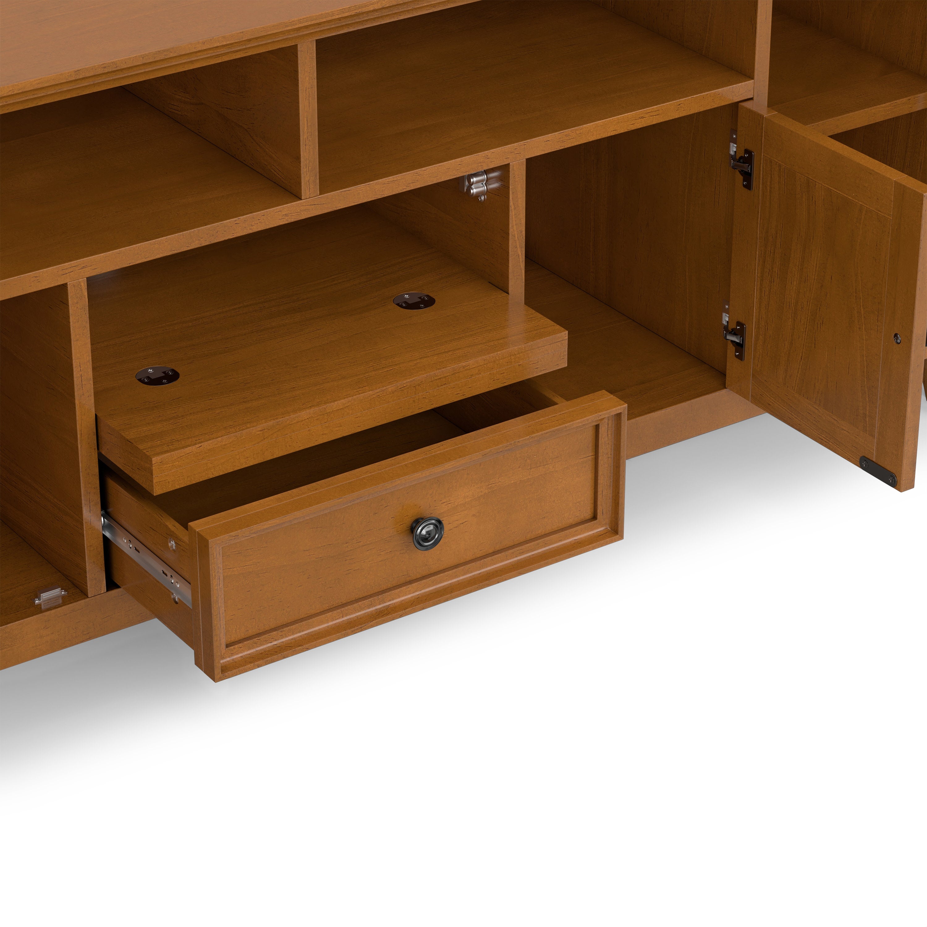 72 Inch Solid Wood TV Stand | Amherst Wide TV Media Stand – Simpli