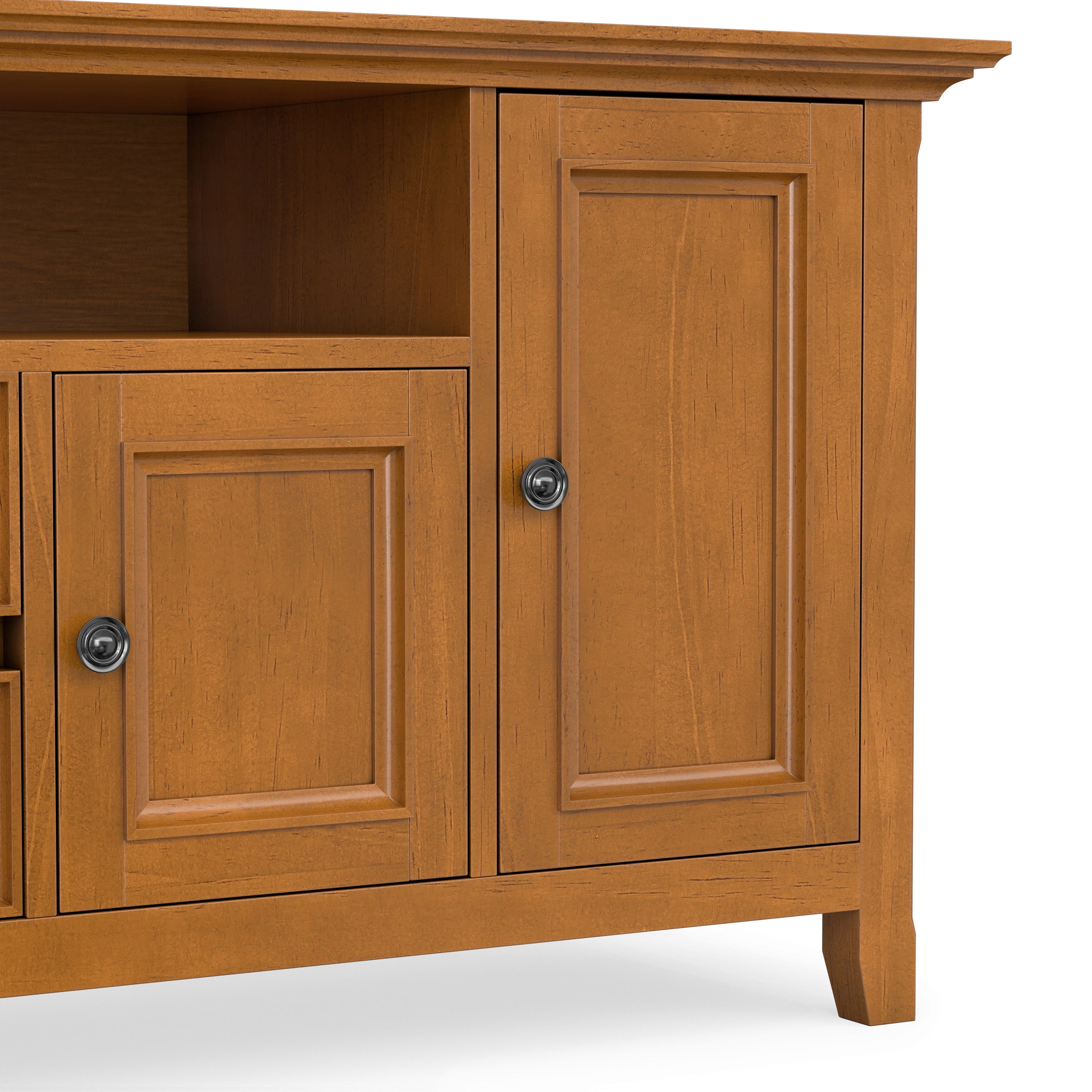 72 Inch Solid Wood TV Stand | Amherst Wide TV Media Stand – Simpli