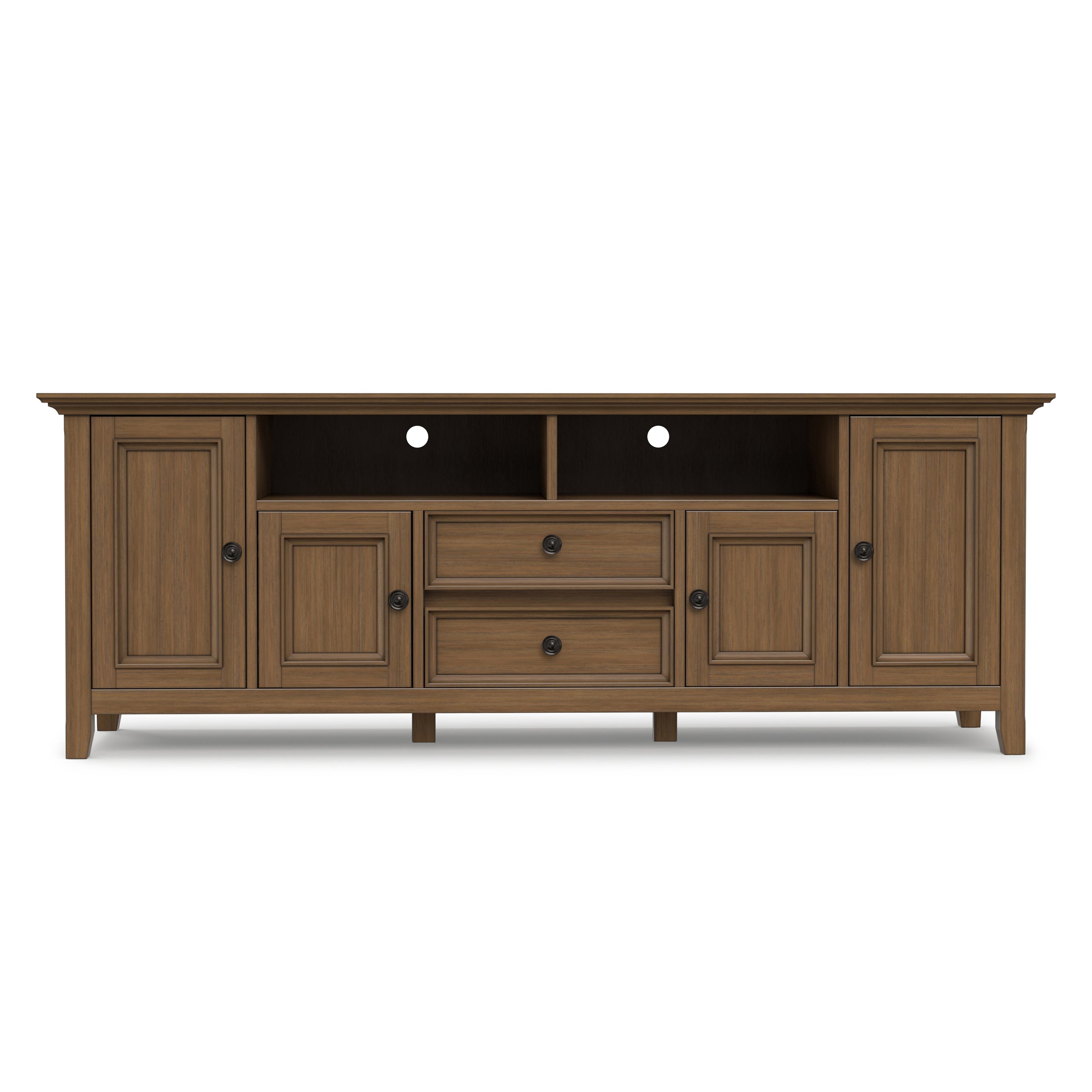 Rustic Natural Aged Brown | Amherst 72 inch Wide TV Media Stand