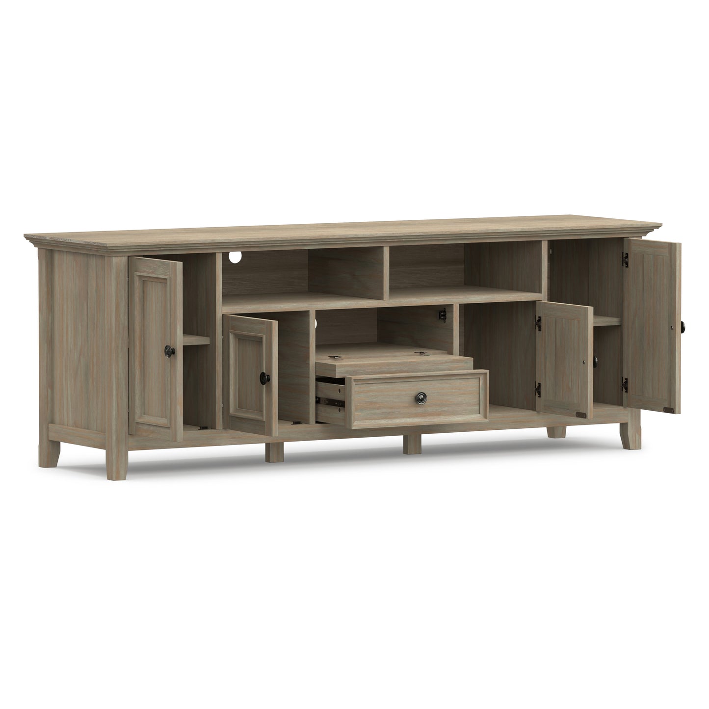 Distressed Grey | Amherst 72 inch Wide TV Media Stand