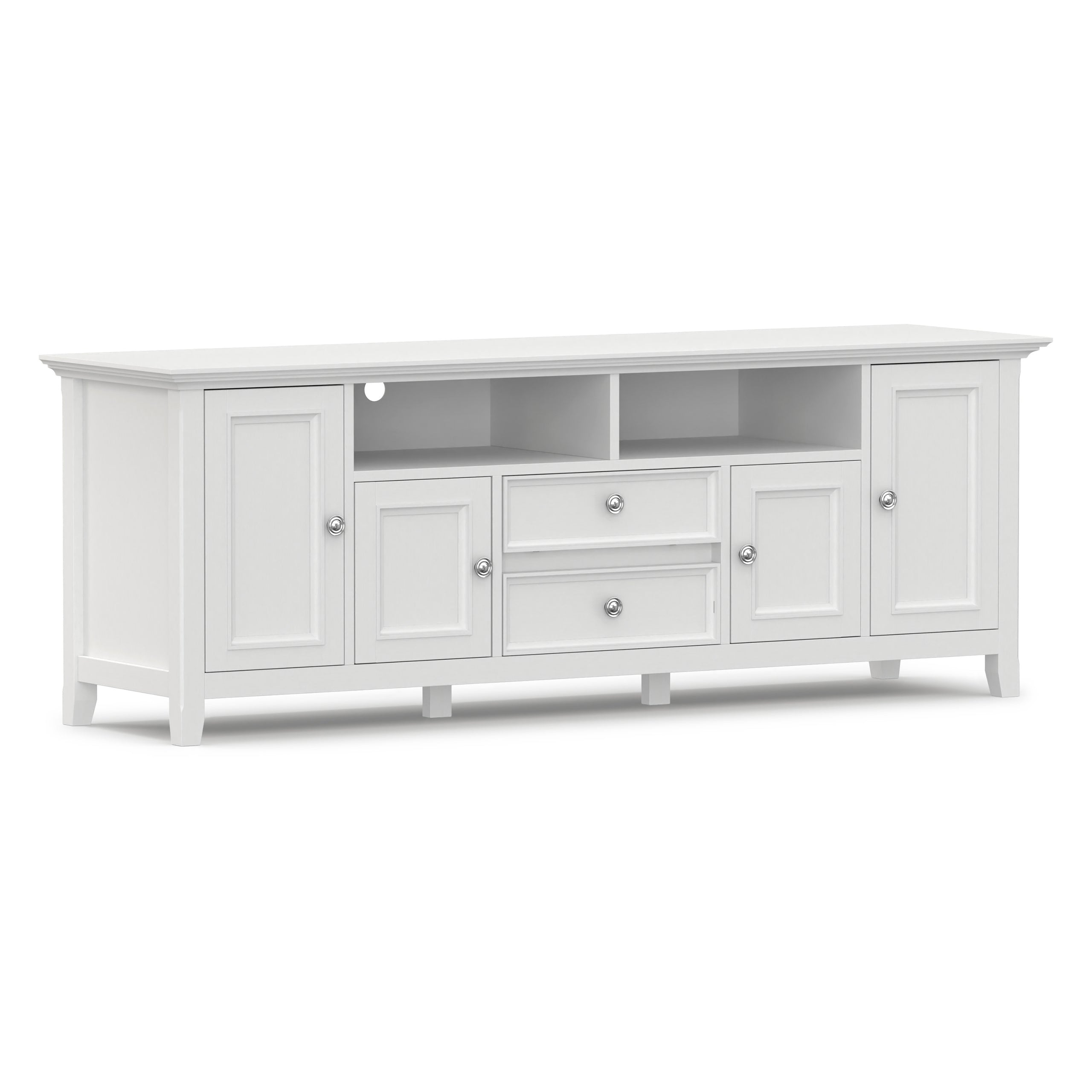 White | Amherst 72 inch Wide TV Media Stand