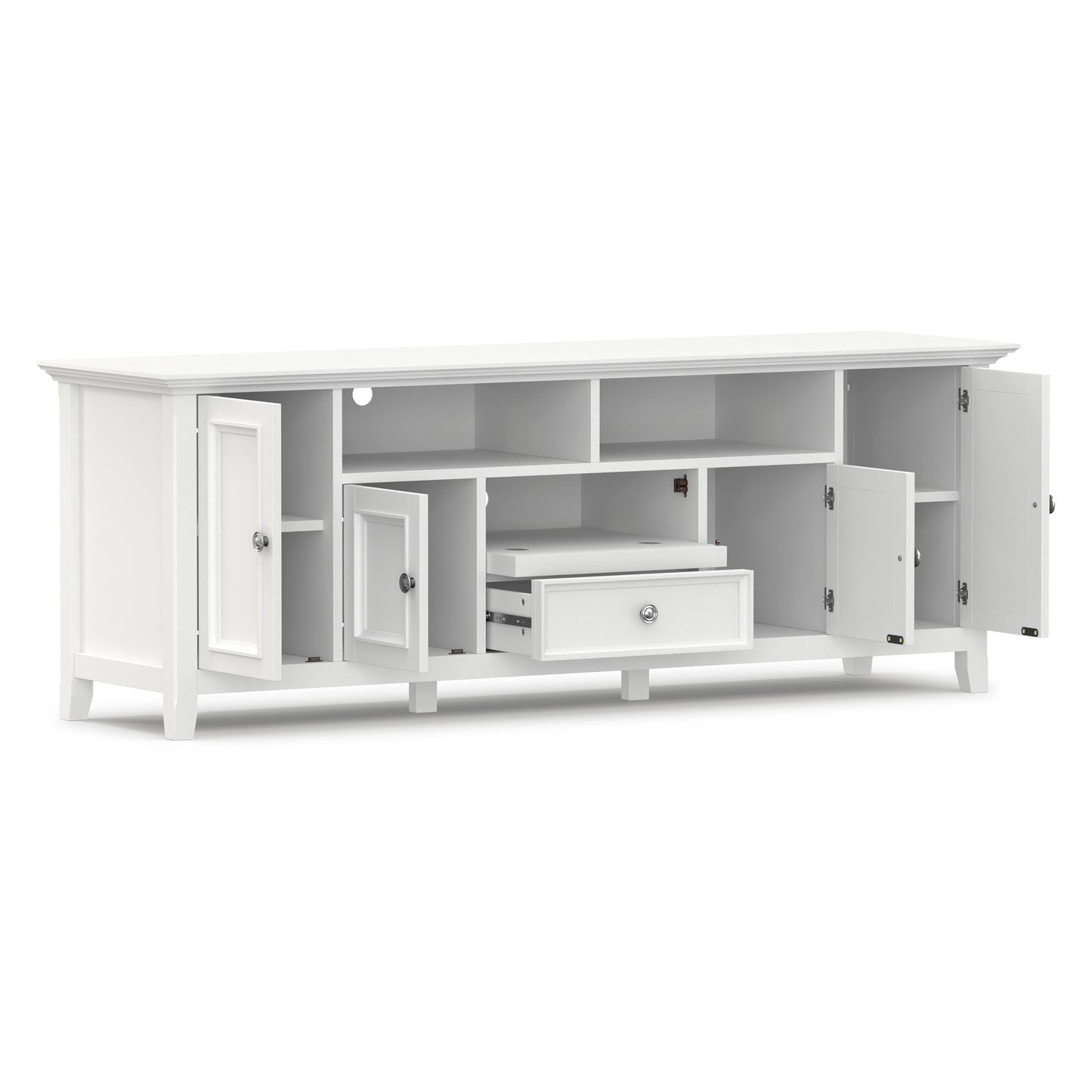 White | Amherst 72 inch Wide TV Media Stand