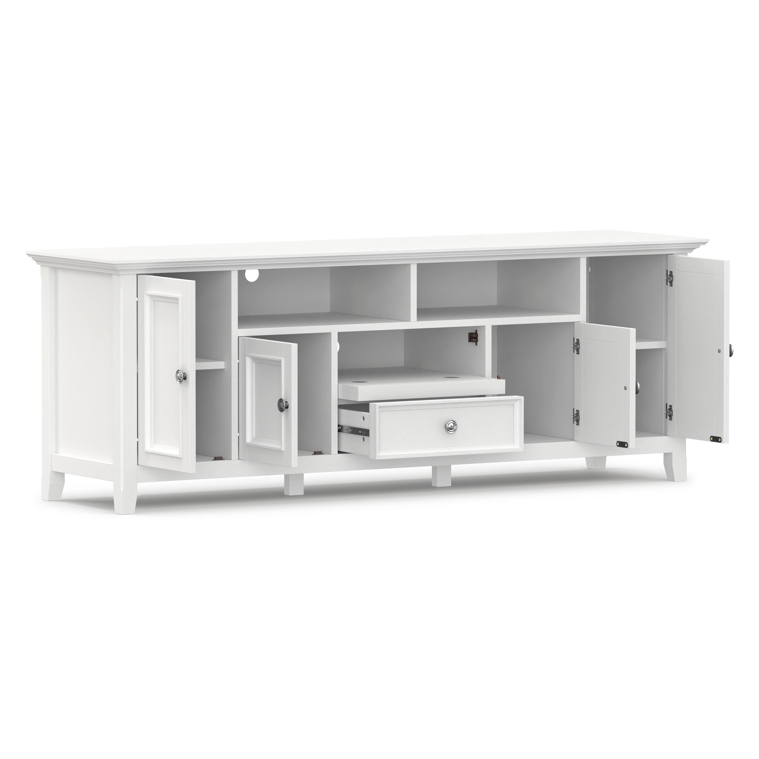 White | Amherst 72 inch Wide TV Media Stand