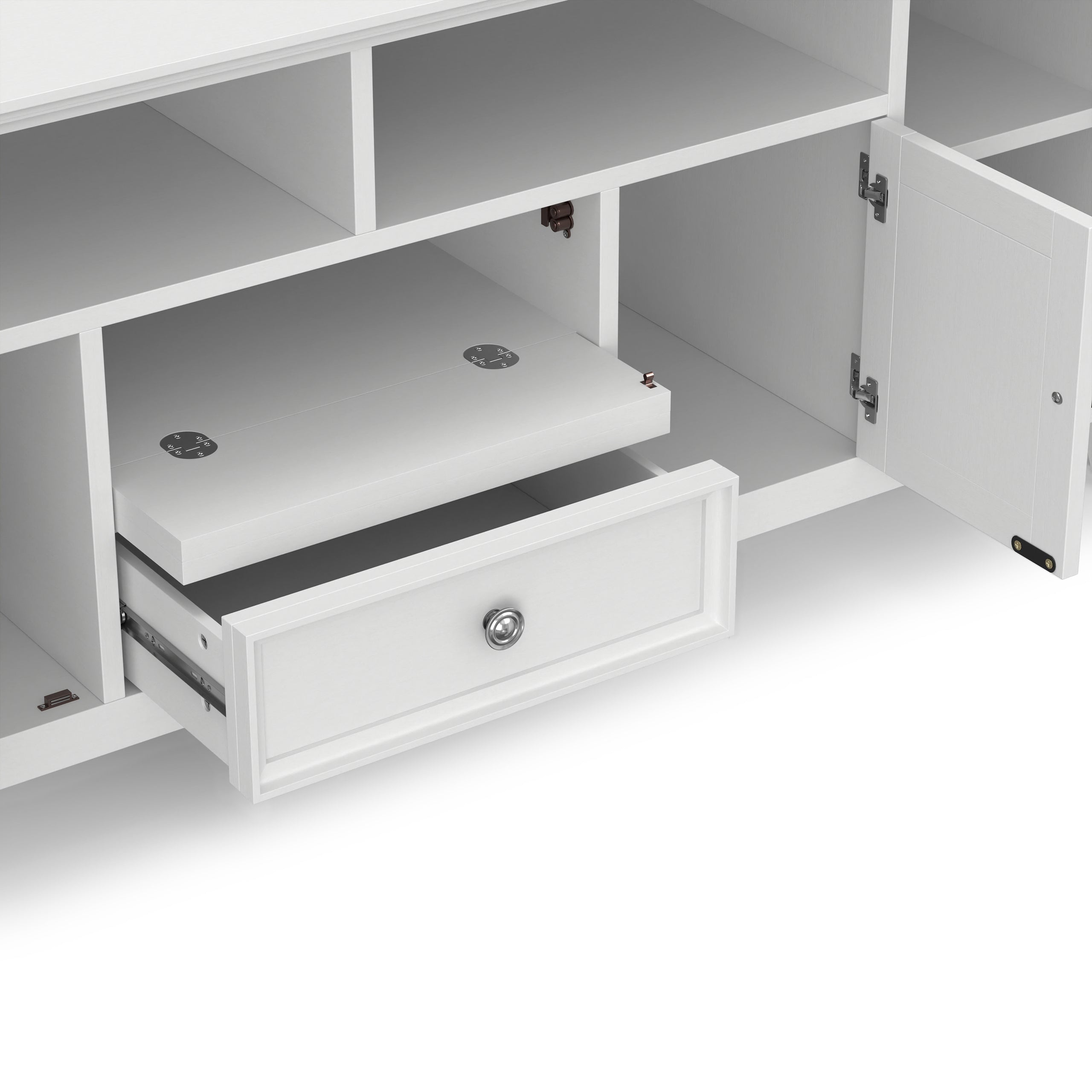 White | Amherst 72 inch Wide TV Media Stand