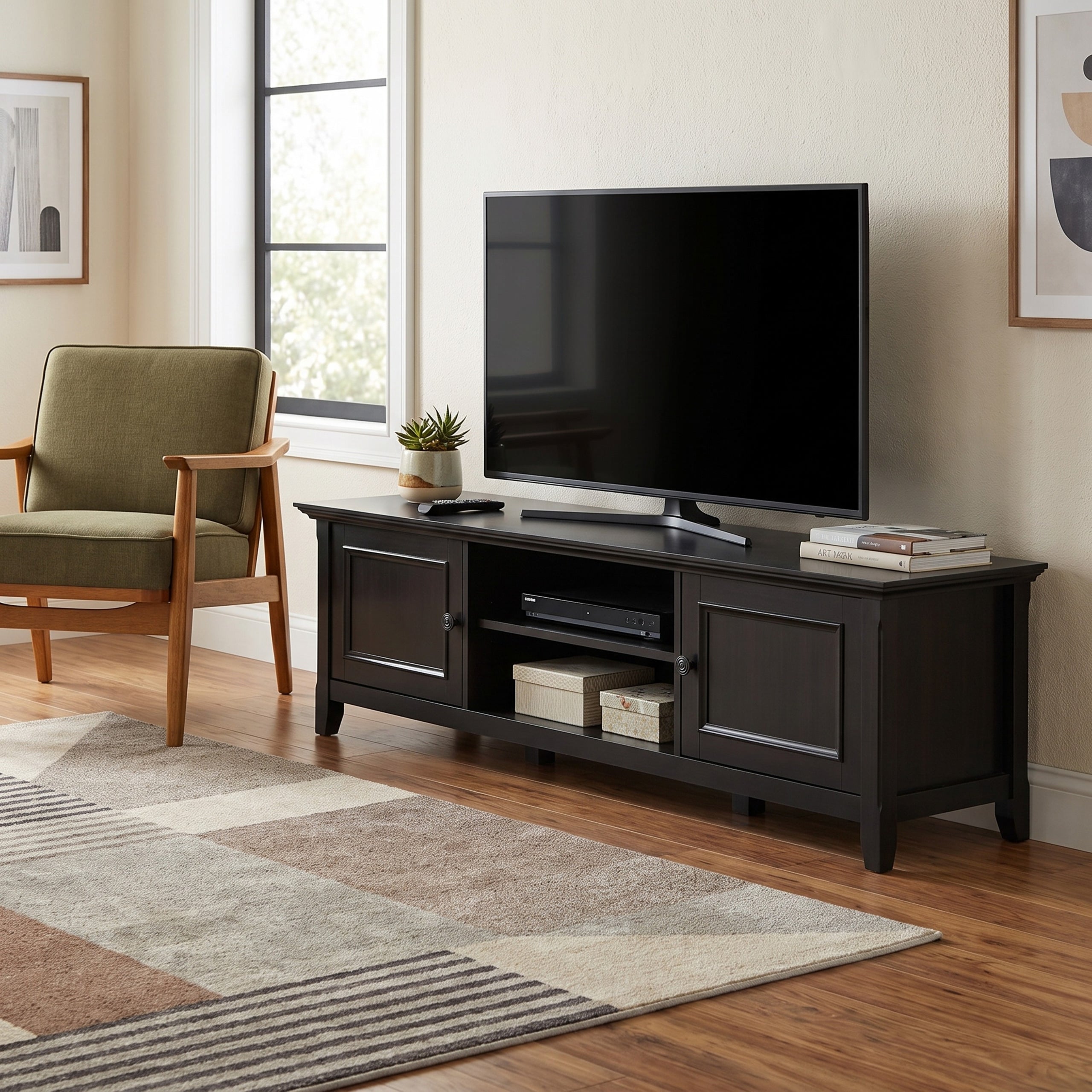 Hickory Brown | Amherst 72 inch Low TV Media Stand