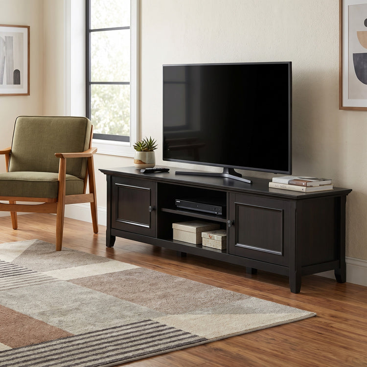 Hickory Brown | Amherst 72 inch Low TV Media Stand
