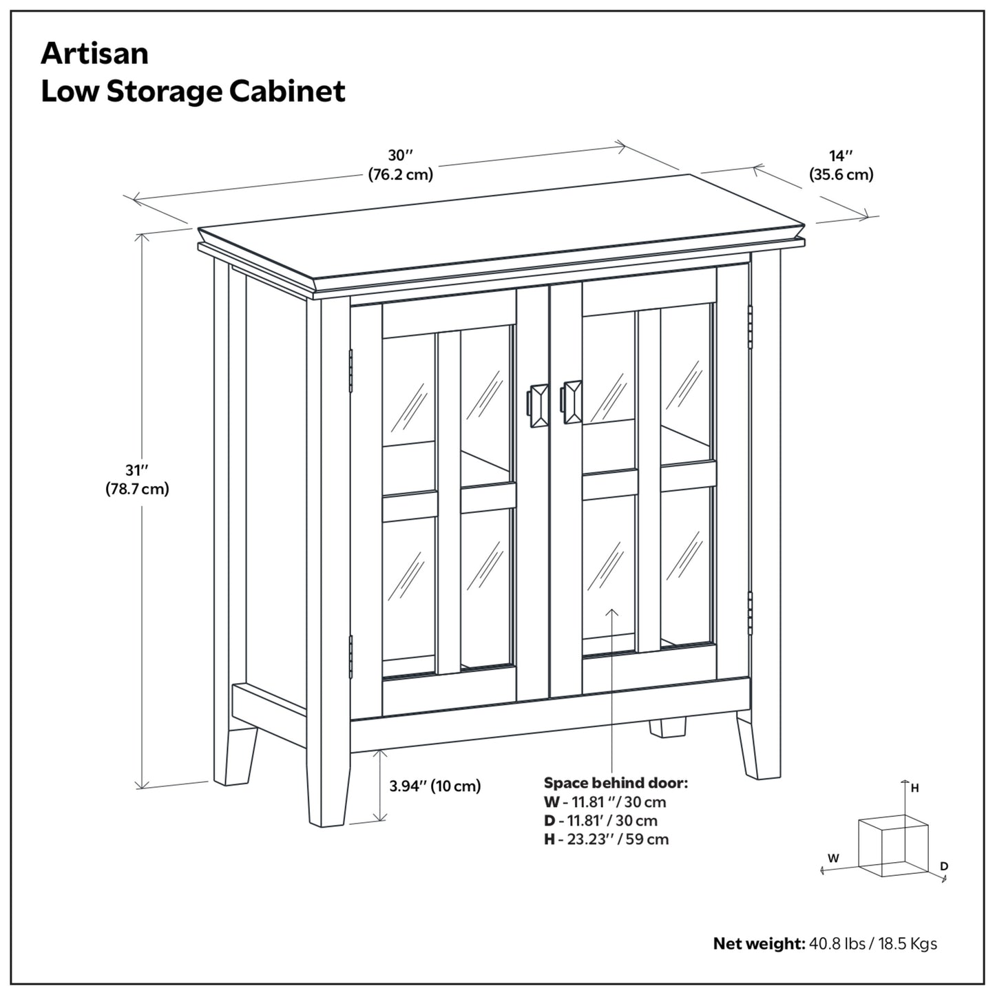Farmhouse Brown | Artisan Low Storage Cabinet