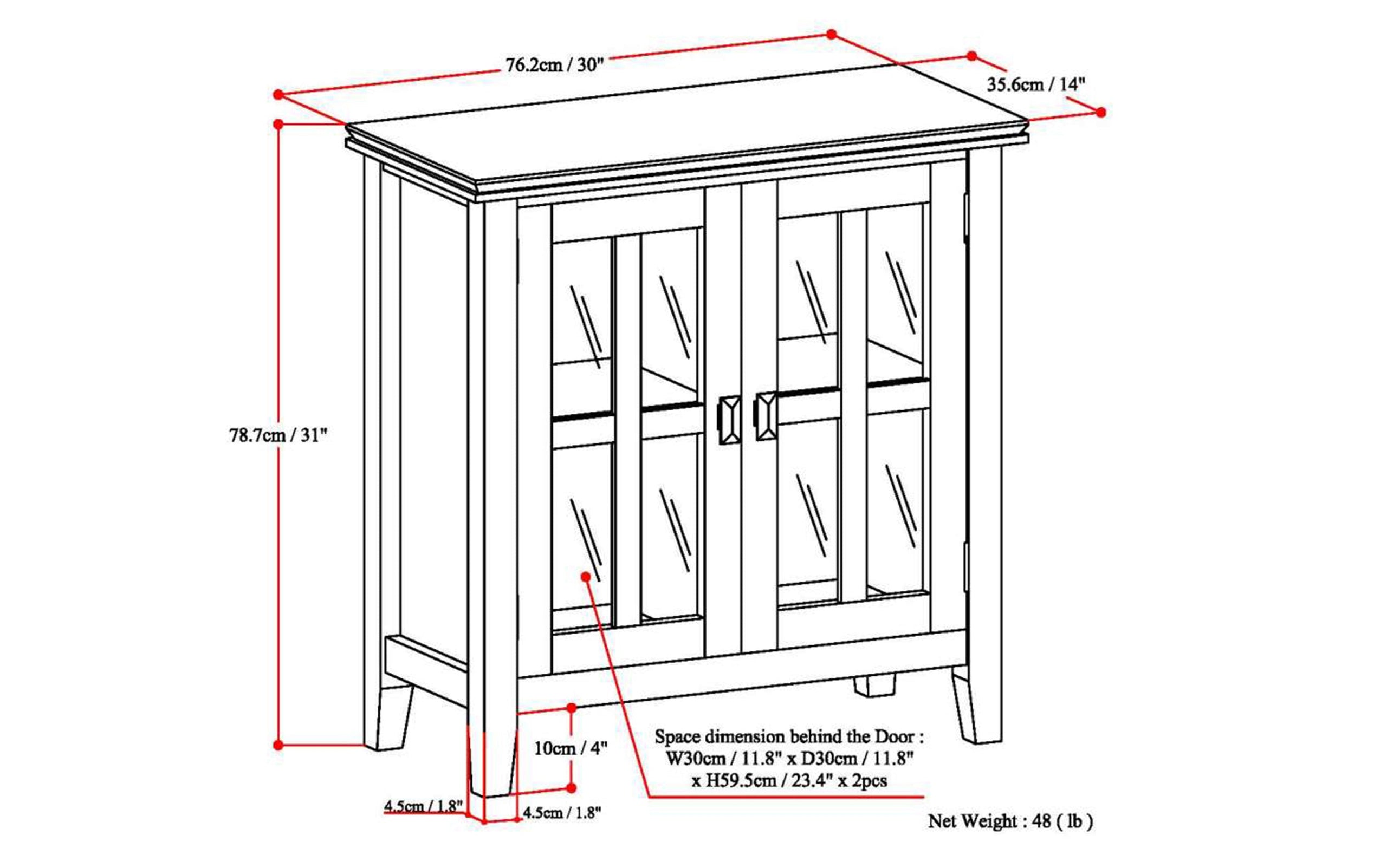 Distressed Grey | Artisan Low Storage Cabinet