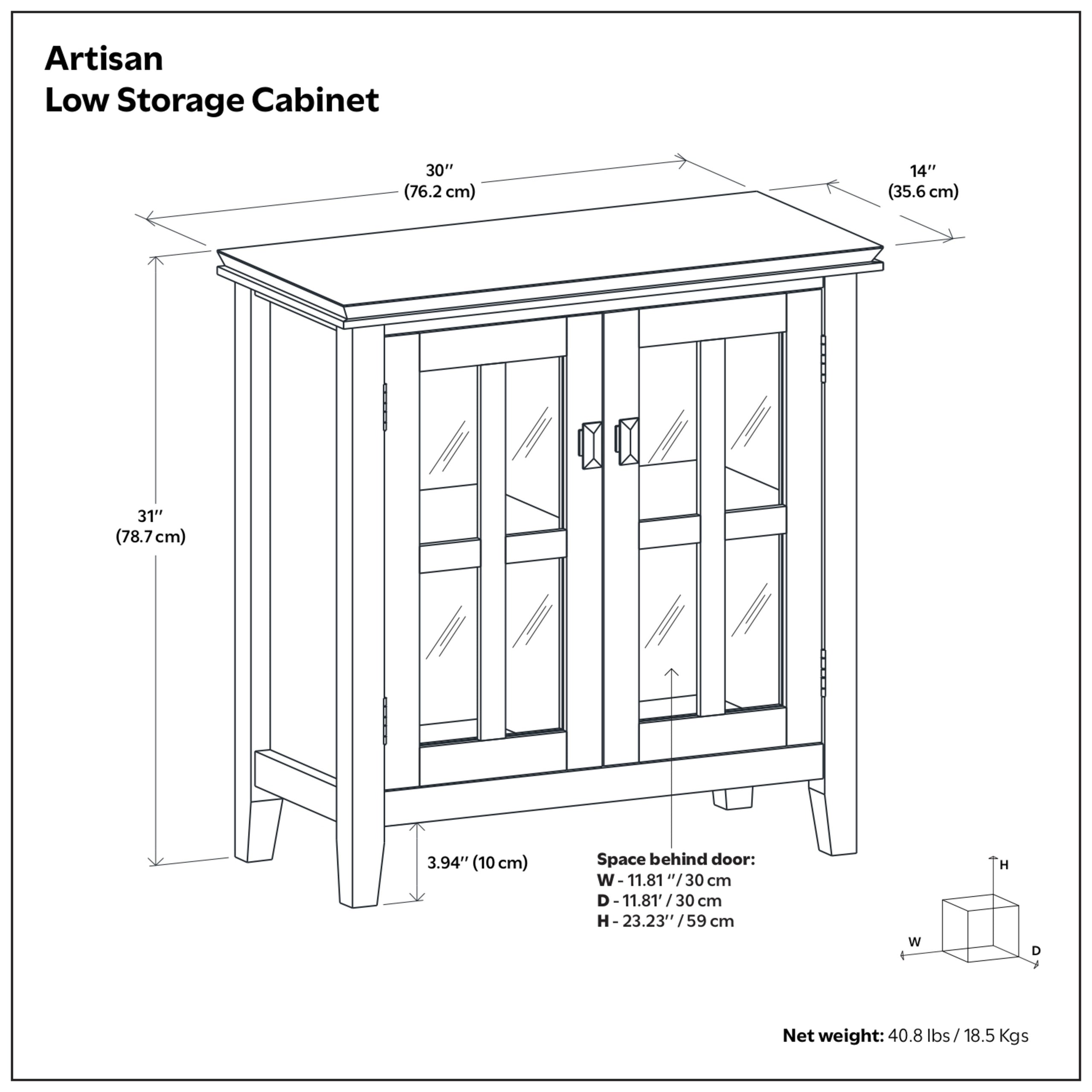 Hickory Brown | Artisan Low Storage Cabinet