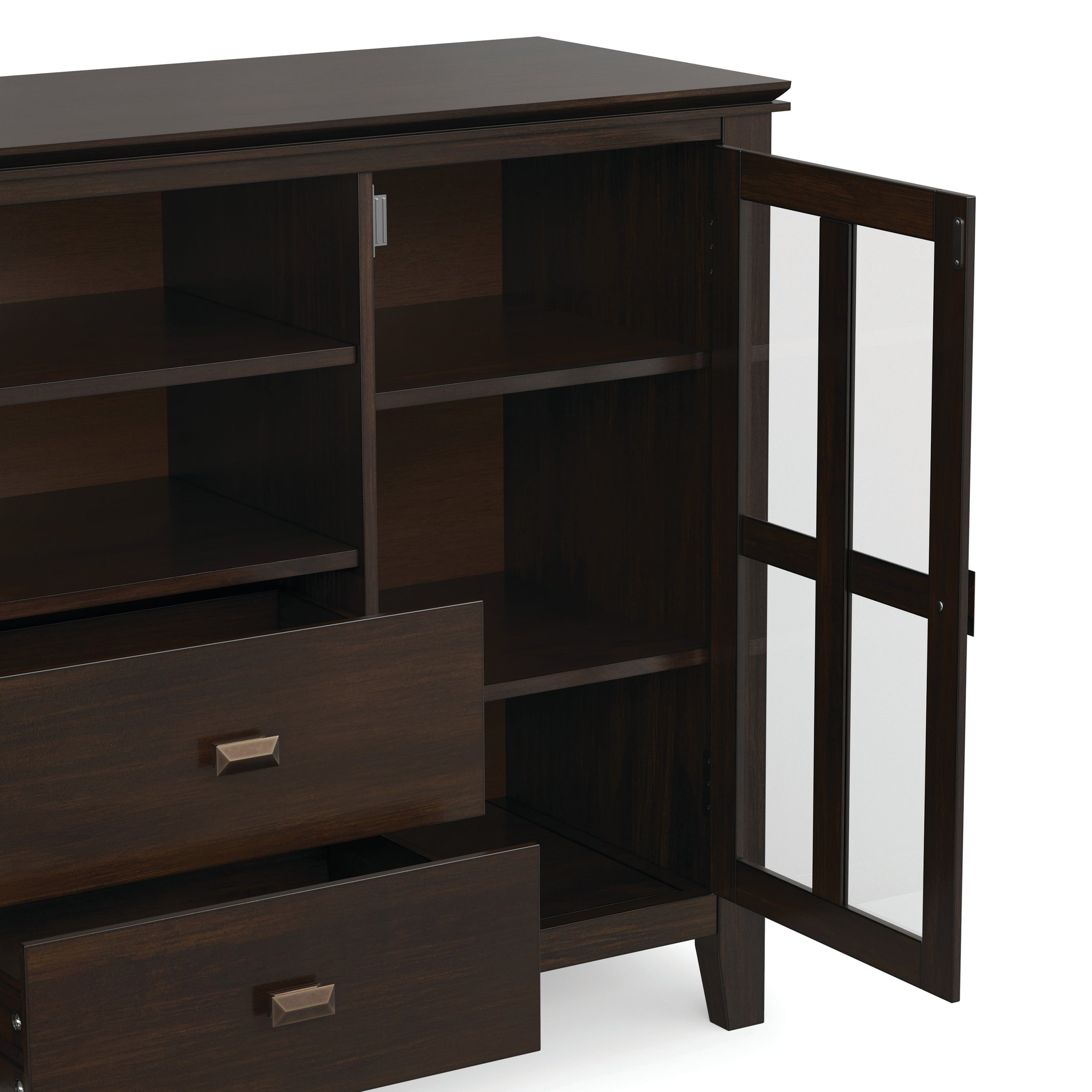 Dark Chestnut Brown | Artisan Tall TV Media Stand
