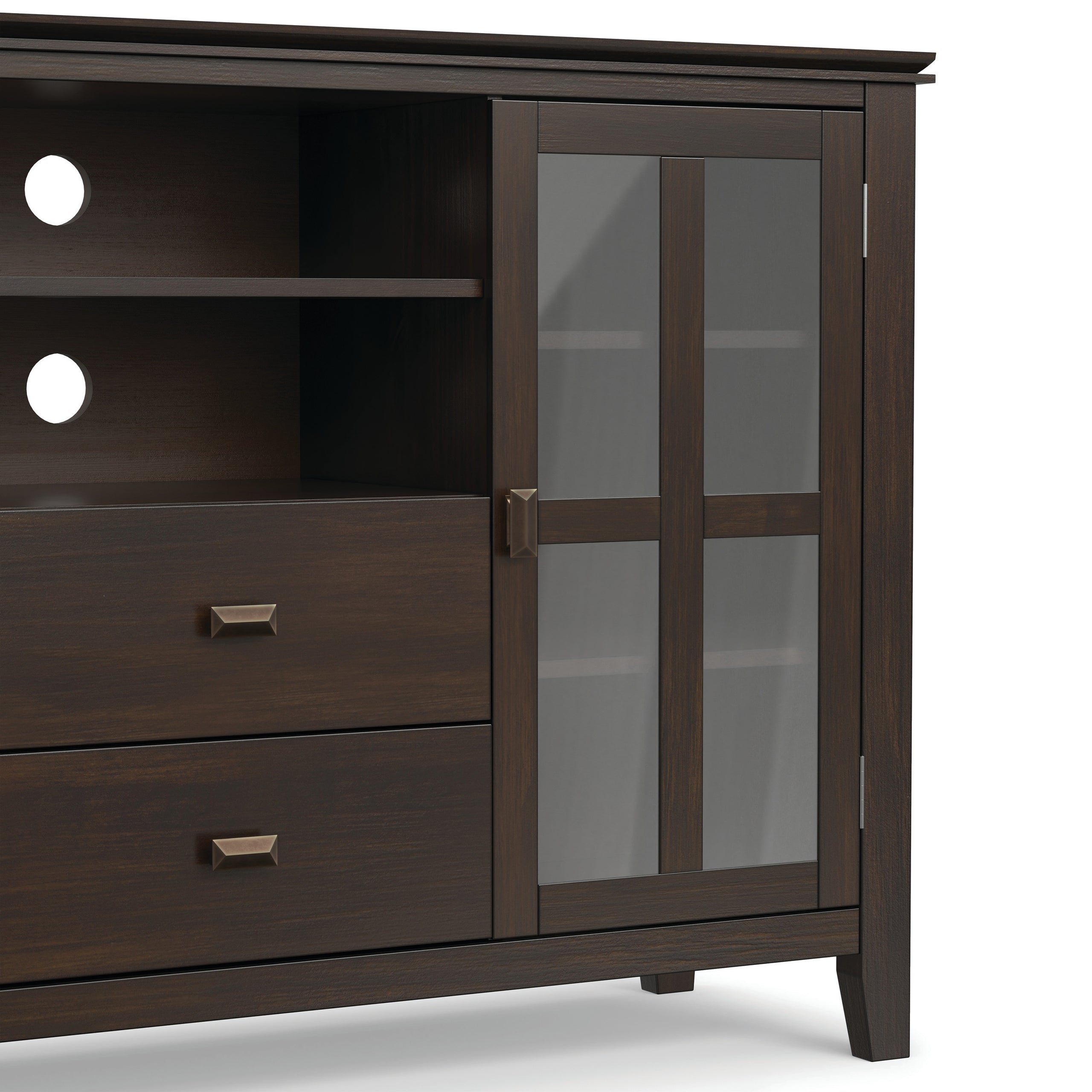 Dark Chestnut Brown | Artisan Tall TV Media Stand