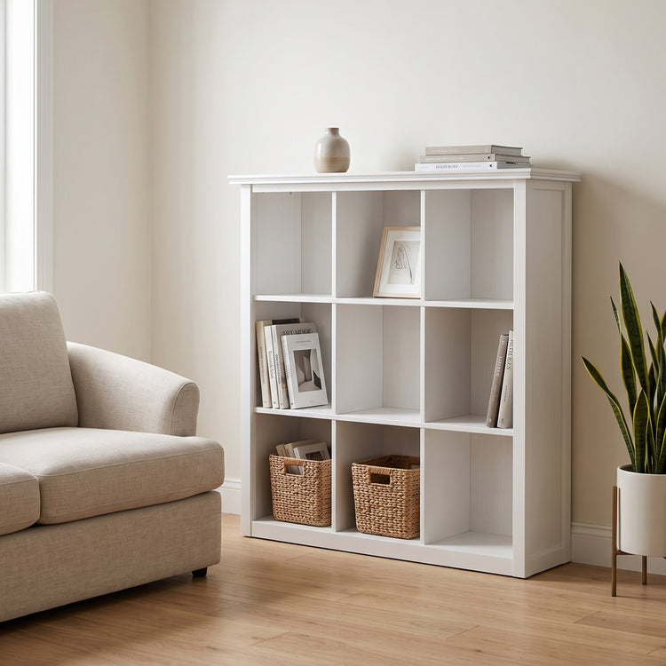 White | Artisan 9 Cube Bookcase