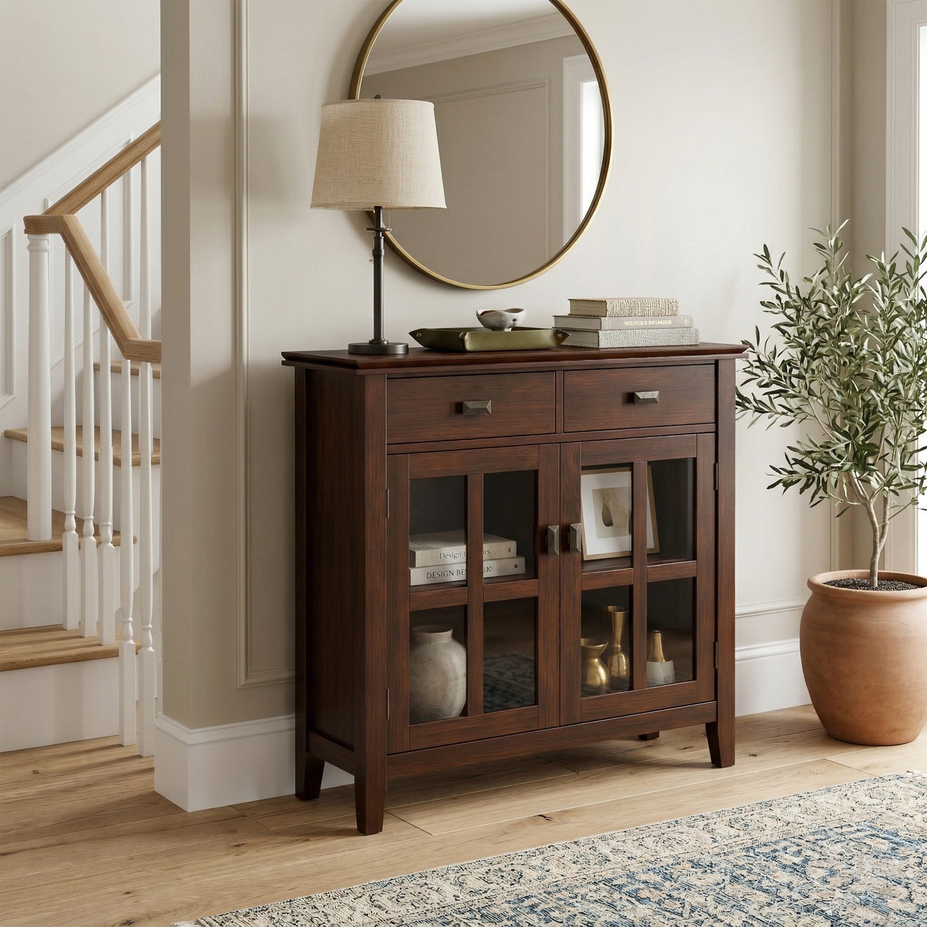 Solid Wood Entryway Cabinet | Artisan Storage Cabinet – Simpli Home