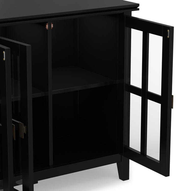 Black | Artisan Wide 4 Door Storage Cabinet