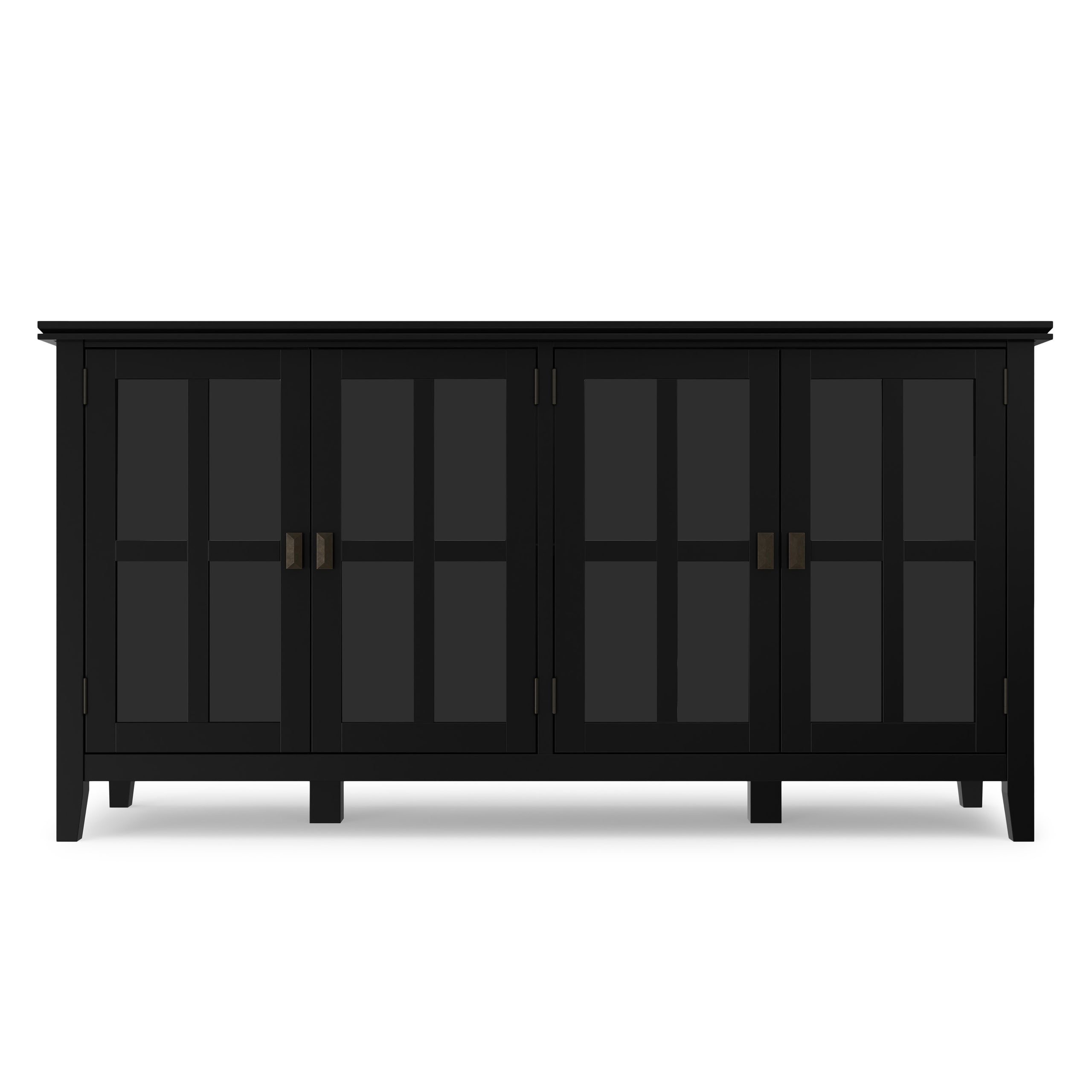 Black | Artisan Wide 4 Door Storage Cabinet