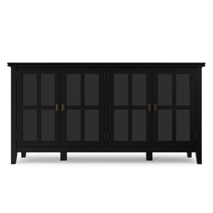 Black | Artisan Wide 4 Door Storage Cabinet