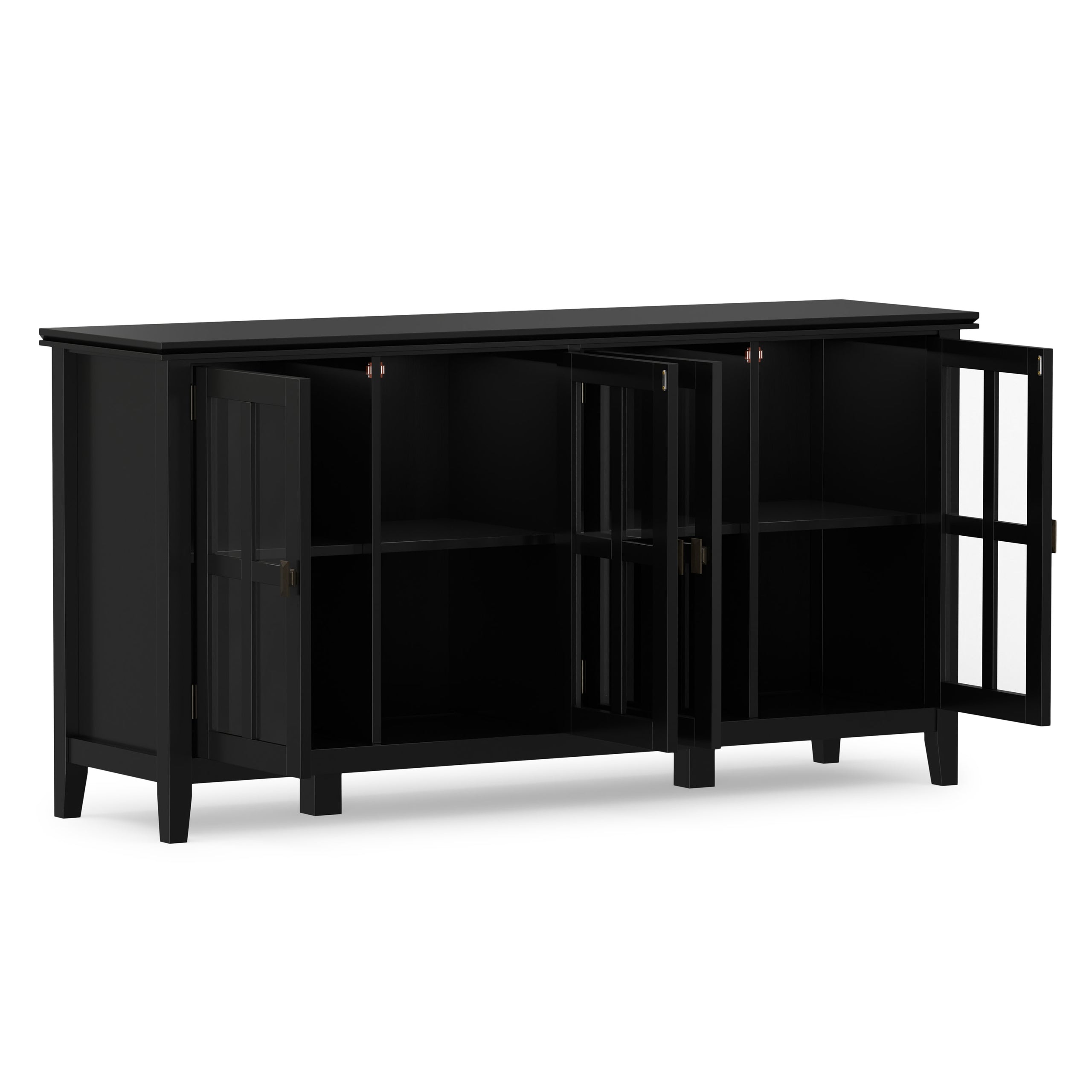 Black | Artisan Wide 4 Door Storage Cabinet