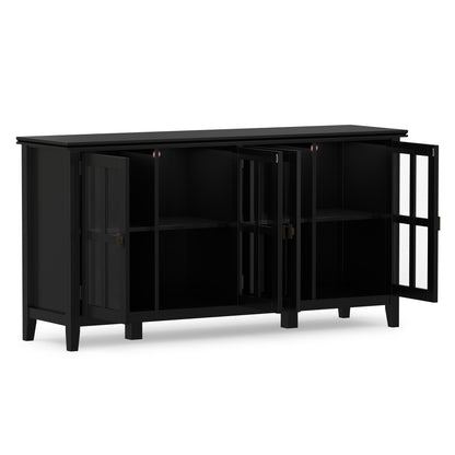 Black | Artisan Wide 4 Door Storage Cabinet
