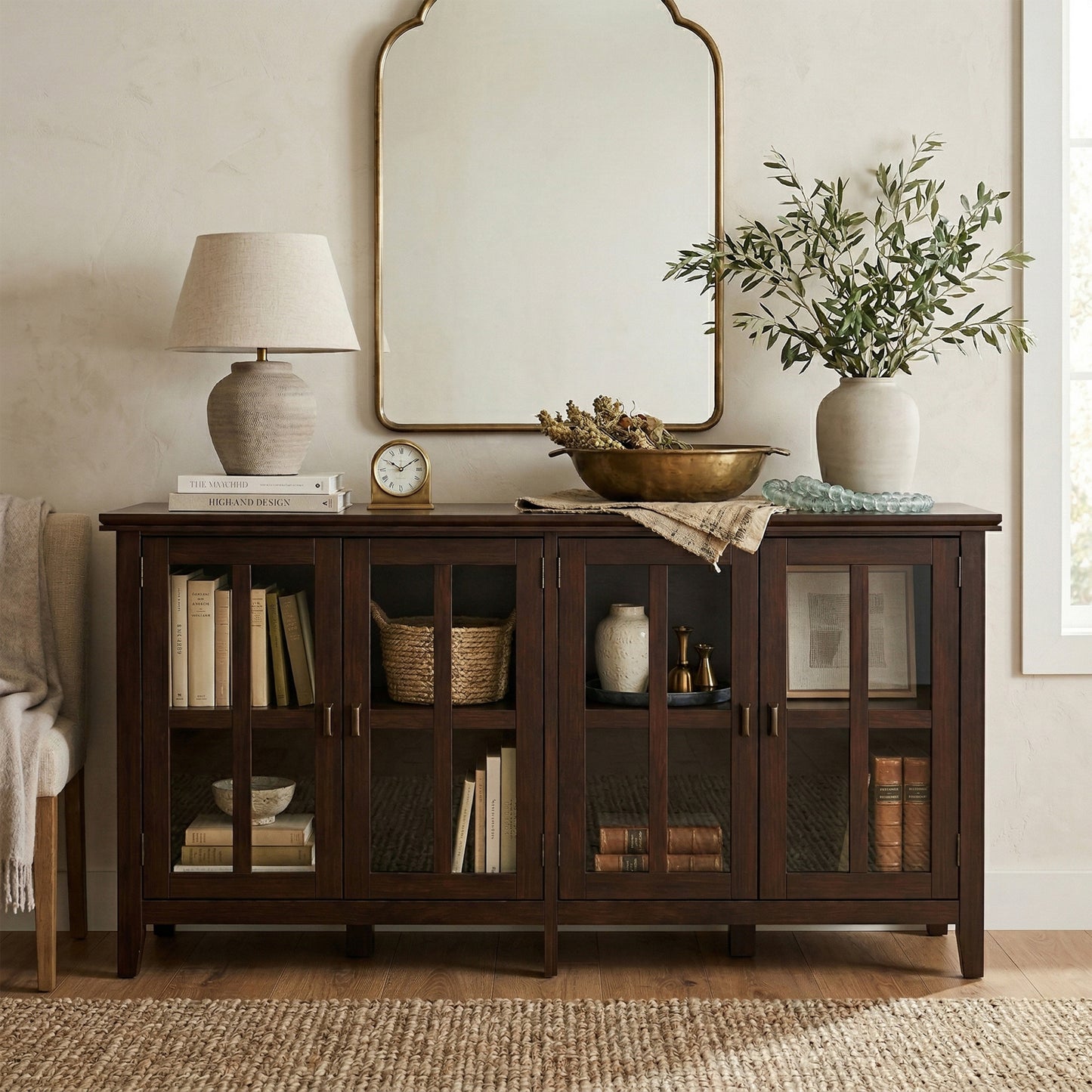 Russet Brown | Artisan Wide 4 Door Storage Cabinet