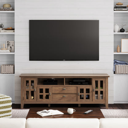 Rustic Natural Aged Brown | Artisan 72 inch TV Media Stand