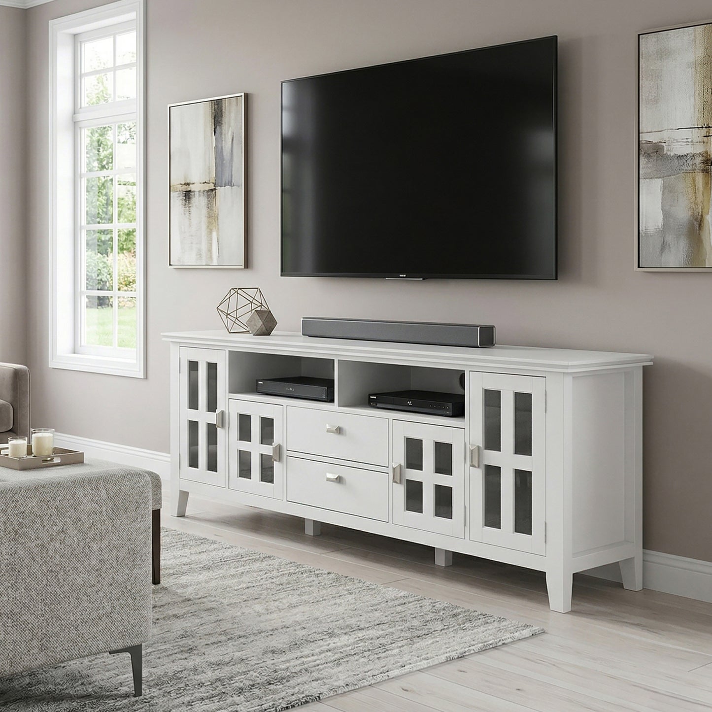 White | Artisan 72 inch TV Media Stand