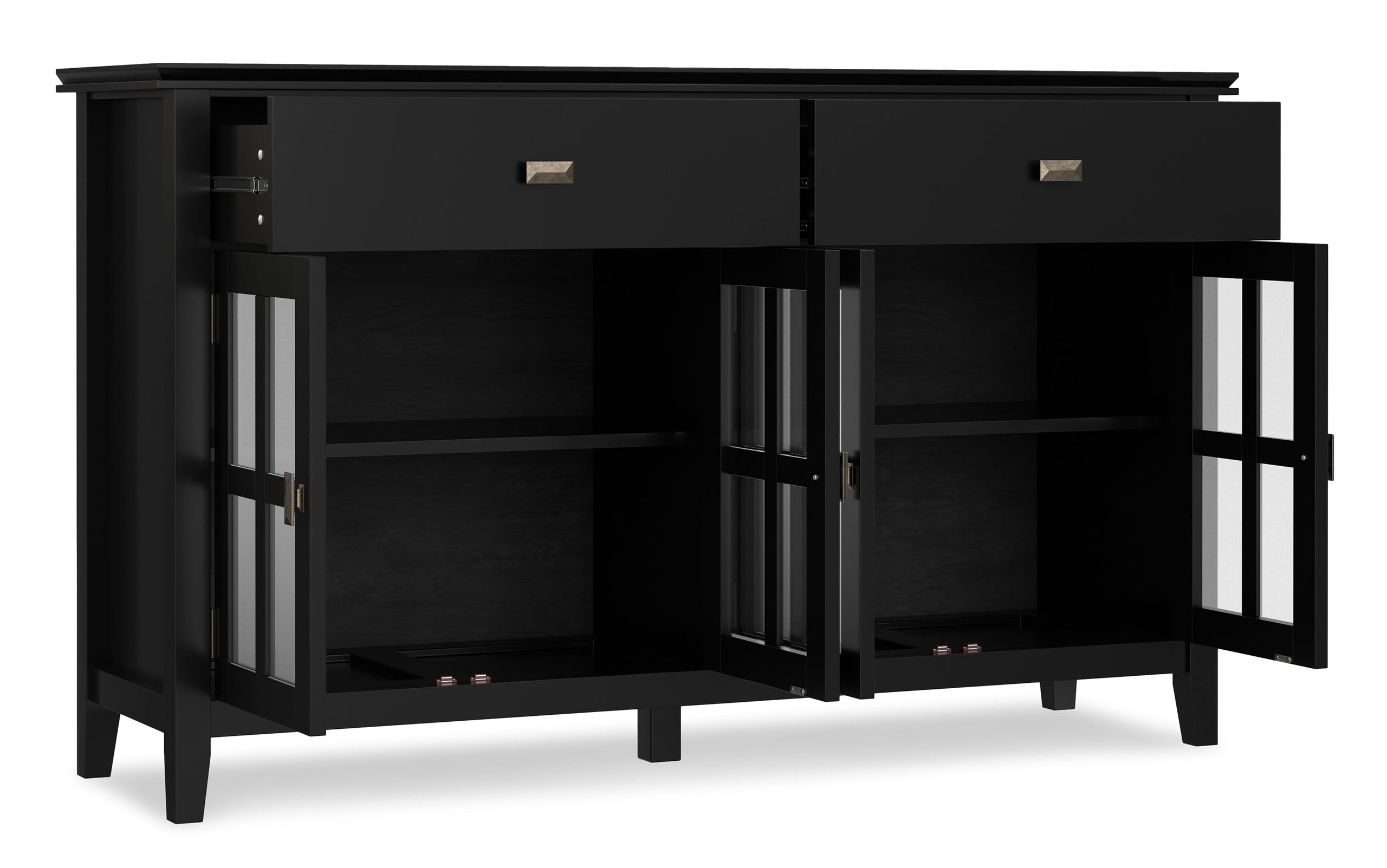 Black | Artisan Large 4 Door Sideboard Buffet