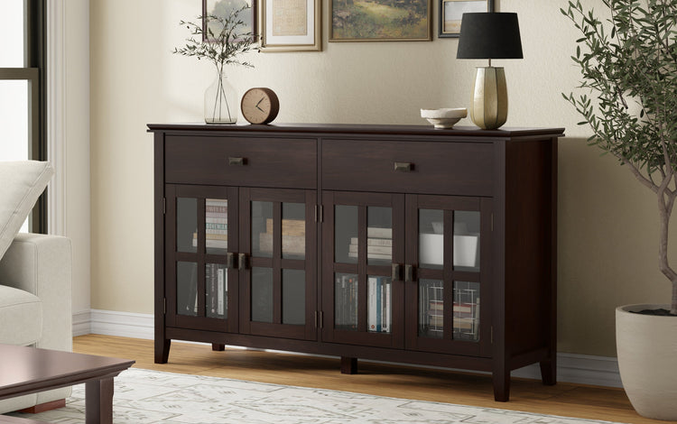 Dark Chestnut Brown | Artisan Large 4 Door Sideboard Buffet