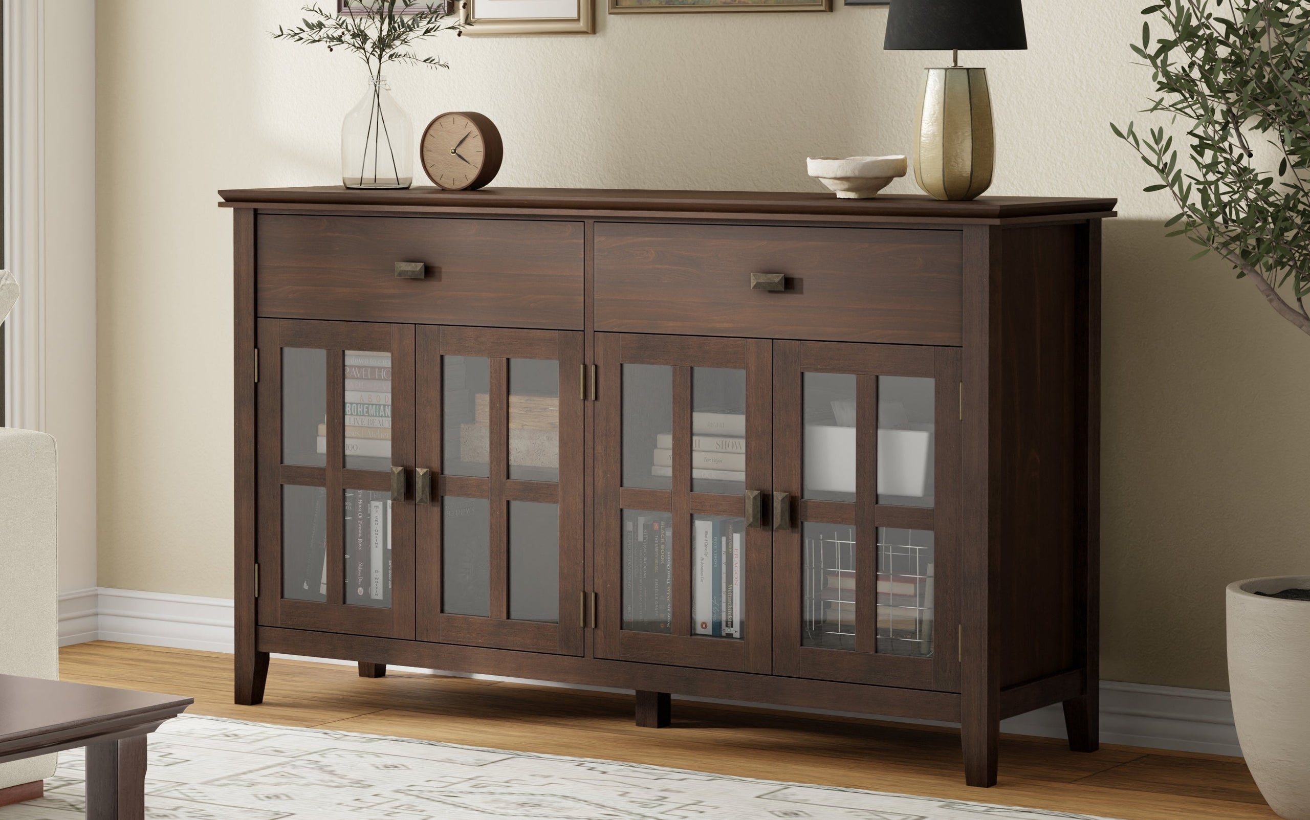 Natural Aged Brown | Artisan Large 4 Door Sideboard Buffet