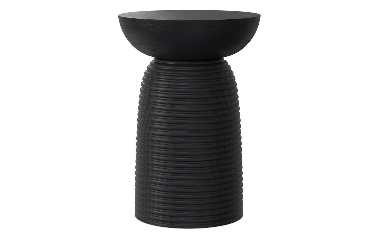 Black | Boyd 13 inch Ribbed Accent Table