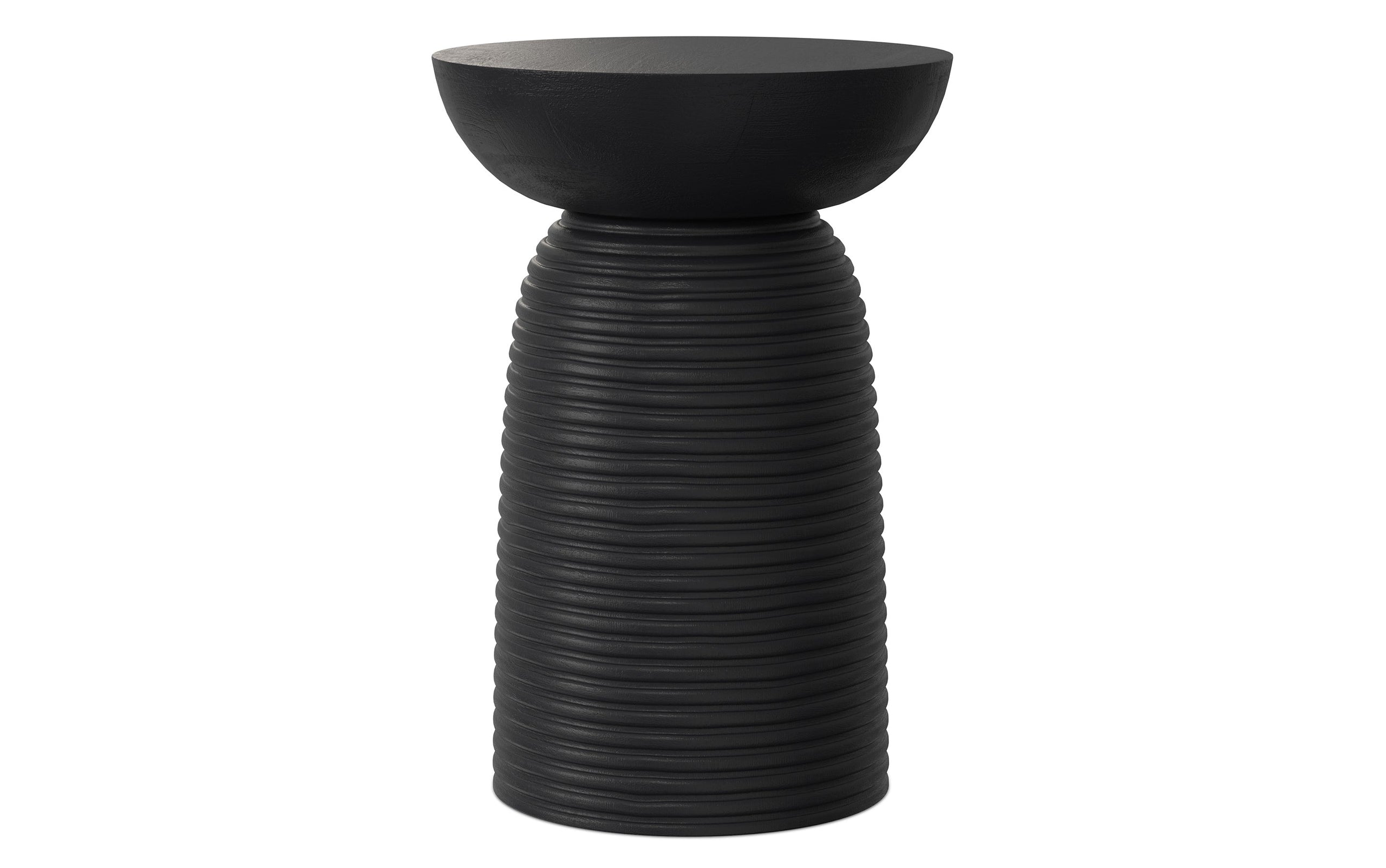 Black | Boyd 13 inch Ribbed Accent Table