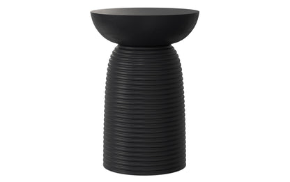 Black | Boyd 13 inch Ribbed Accent Table