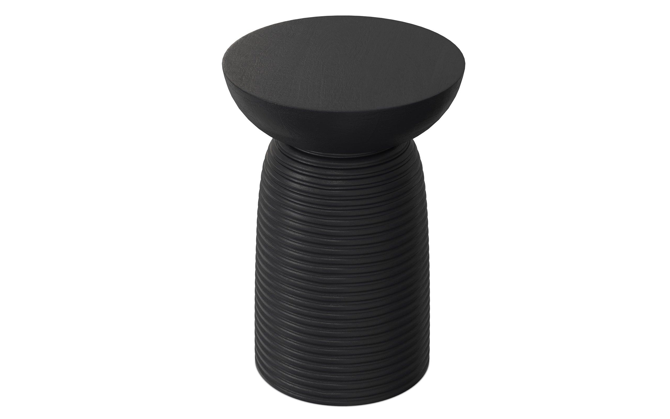 Black | Boyd 13 inch Ribbed Accent Table