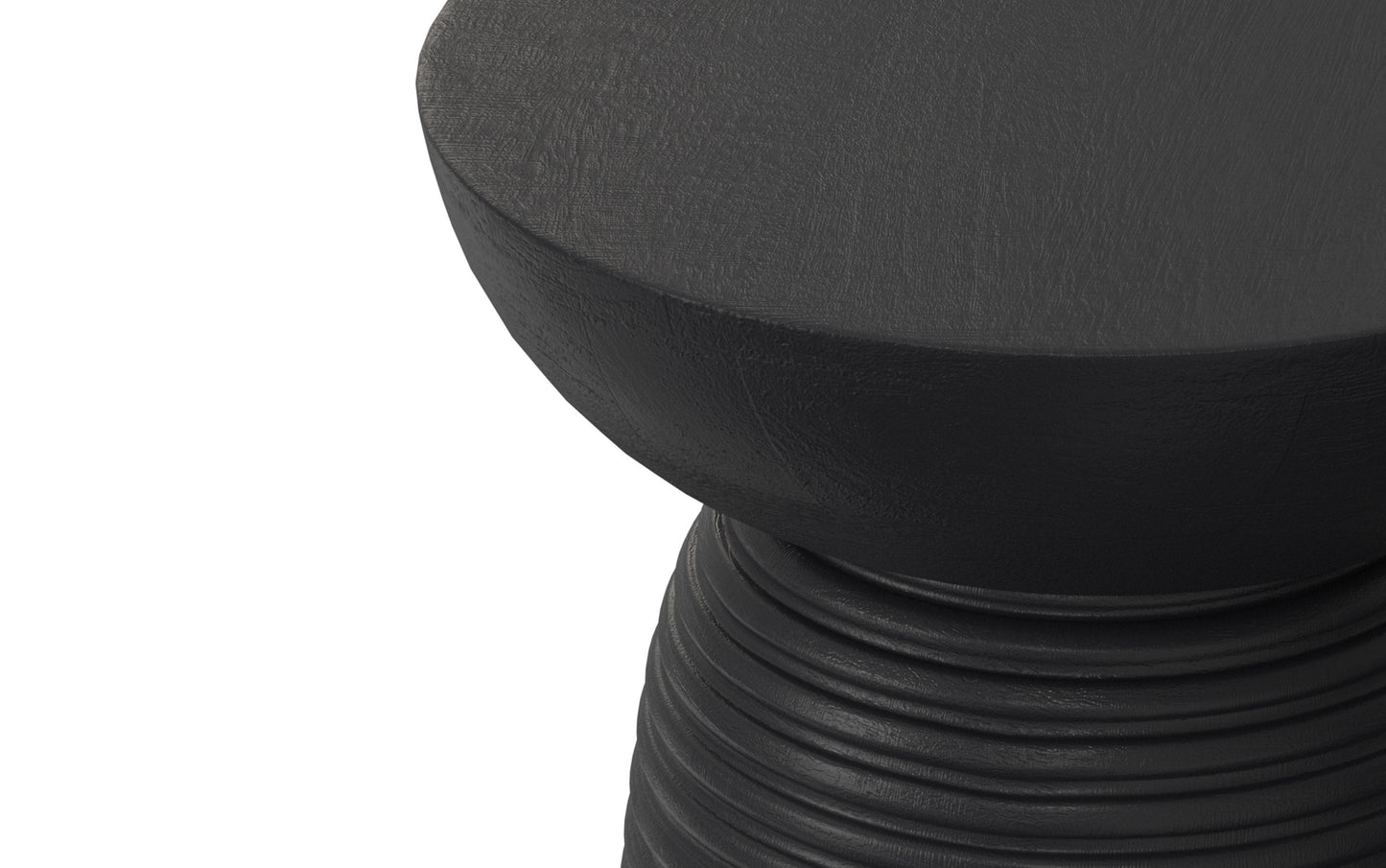 Black | Boyd 13 inch Ribbed Accent Table