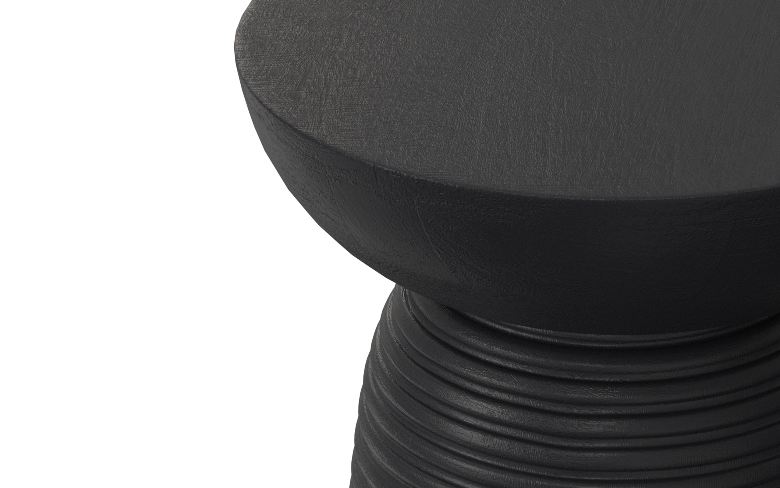 Black | Boyd 13 inch Ribbed Accent Table