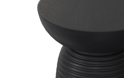 Black | Boyd 13 inch Ribbed Accent Table
