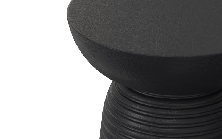 Black | Boyd 13 inch Ribbed Accent Table