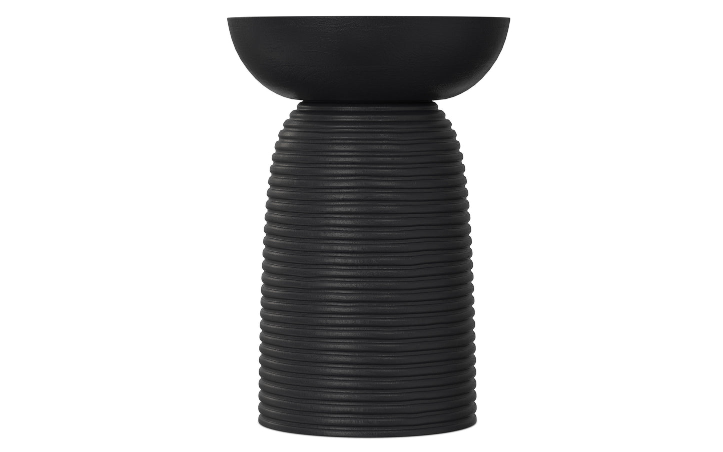 Black | Boyd 13 inch Ribbed Accent Table
