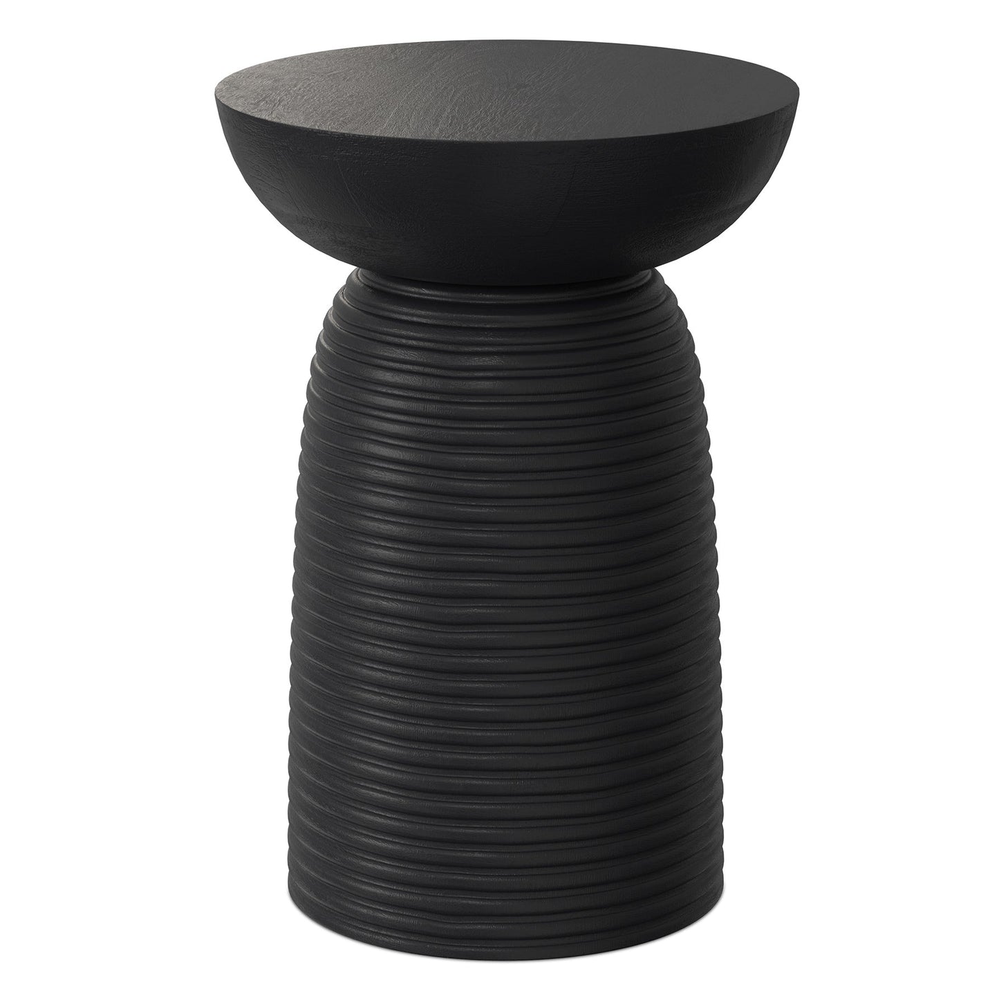 Black | Boyd 13 inch Ribbed Accent Table