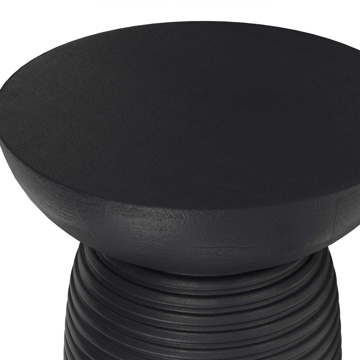 Black | Boyd 13 inch Ribbed Accent Table