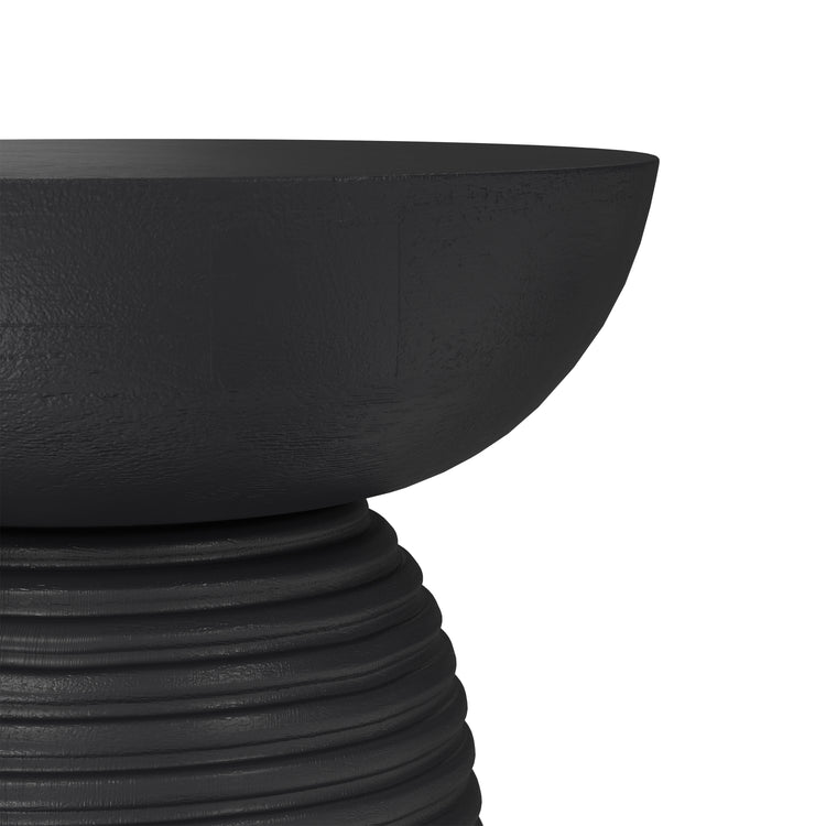 Black | Boyd 13 inch Ribbed Accent Table
