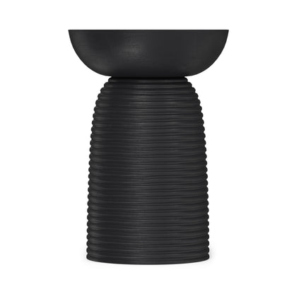 Black | Boyd 13 inch Ribbed Accent Table