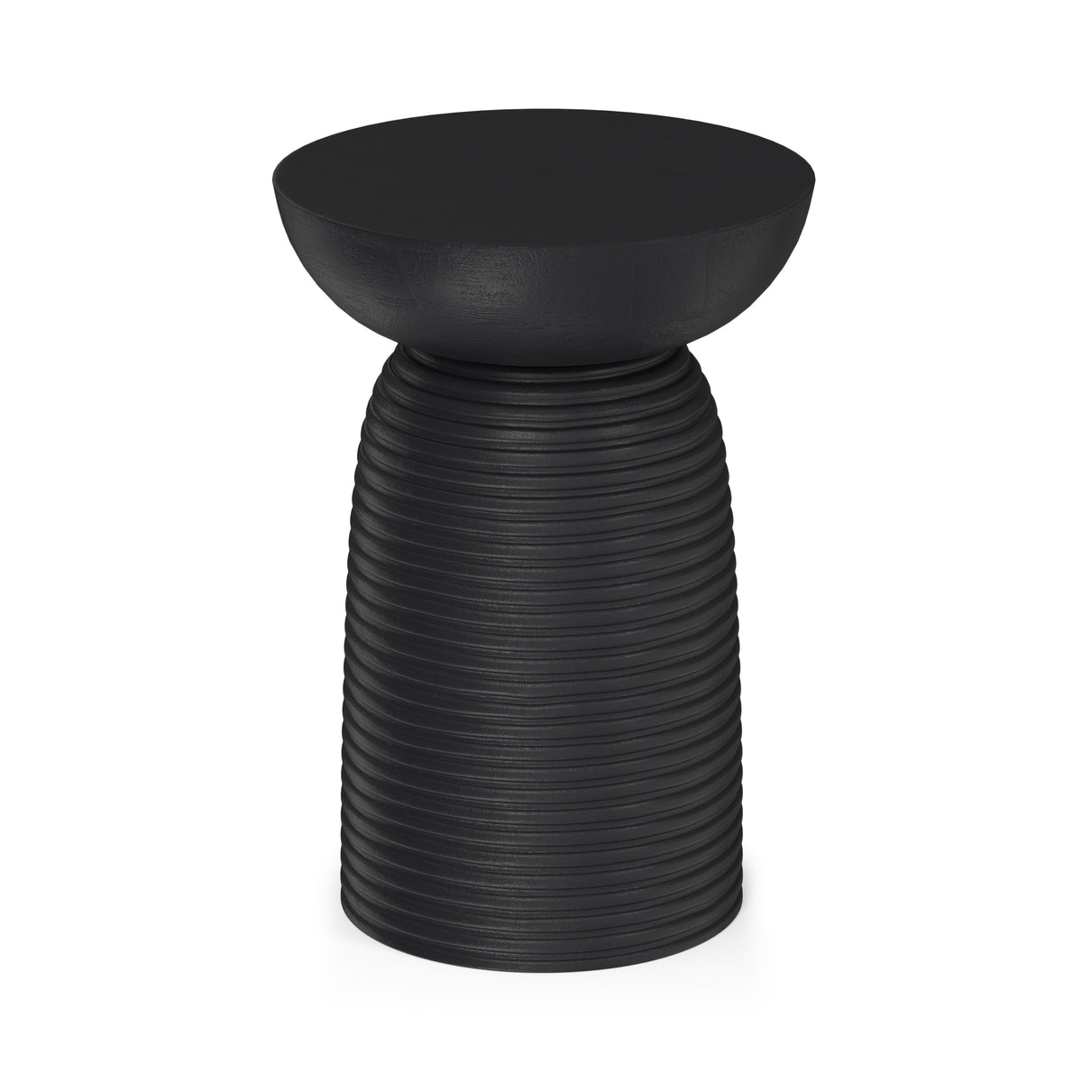 Black | Boyd 13 inch Ribbed Accent Table